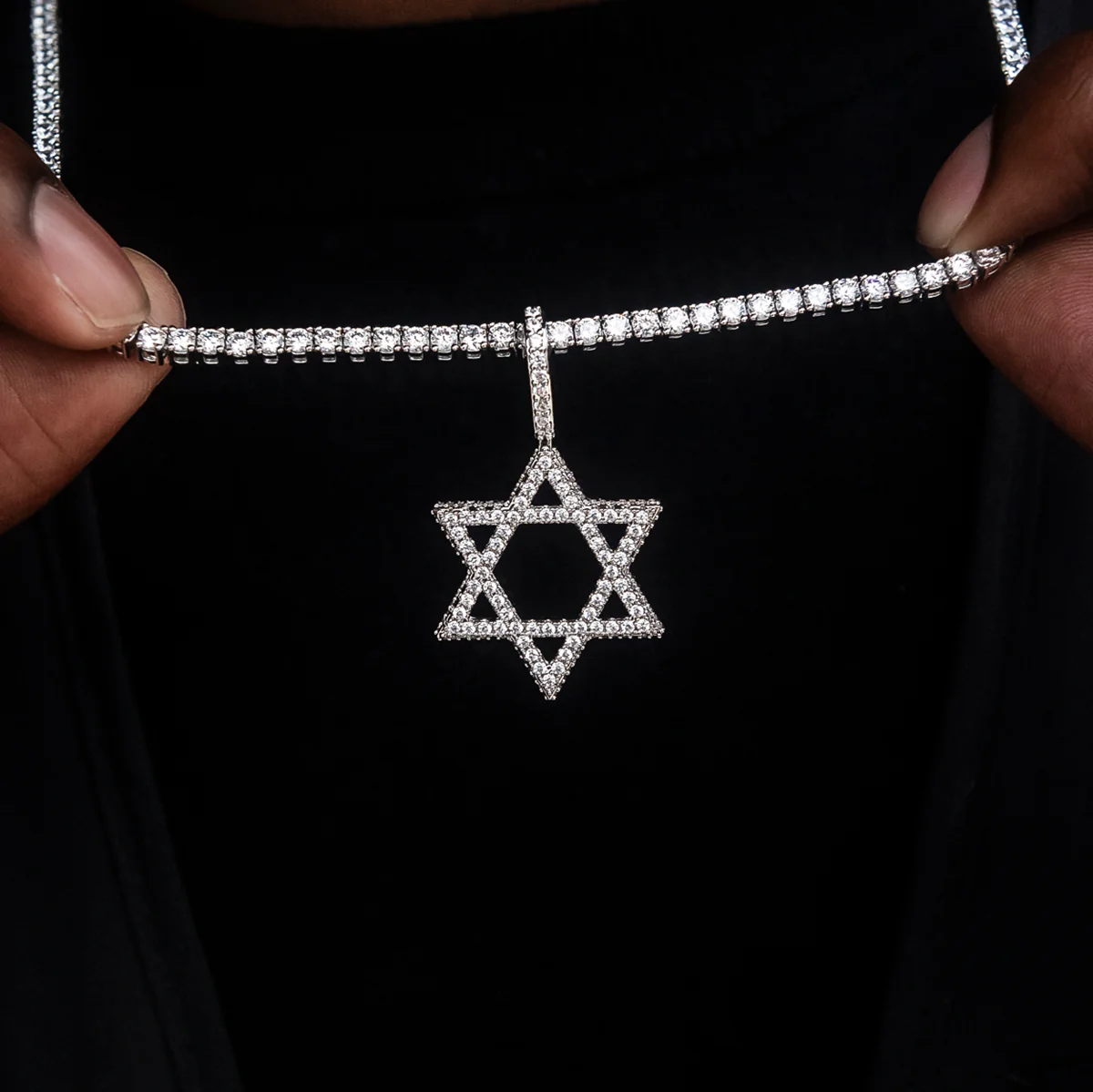 Diamond Pave Star of David Pendant