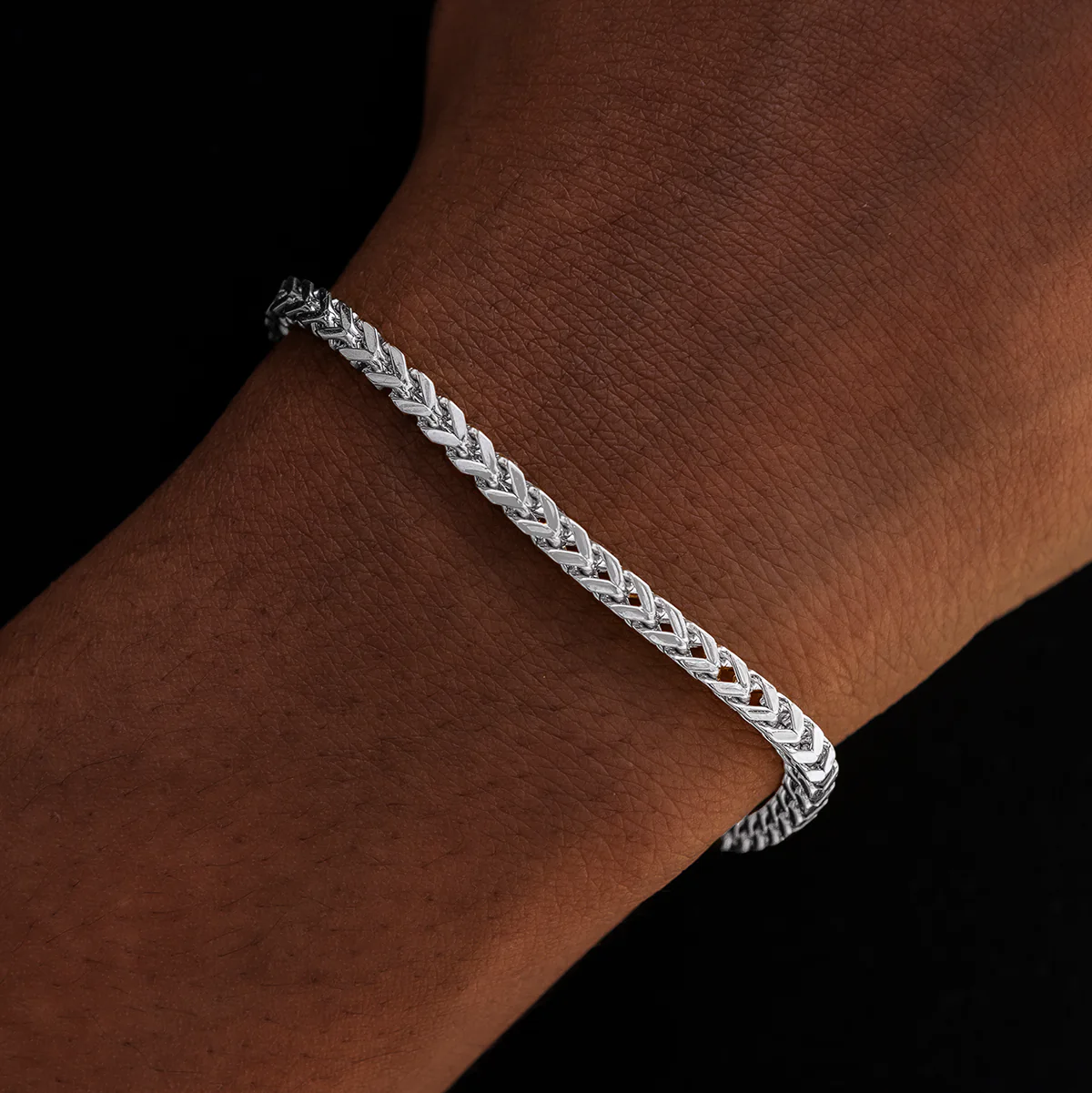Franco Bracelet in White Gold- 3mm