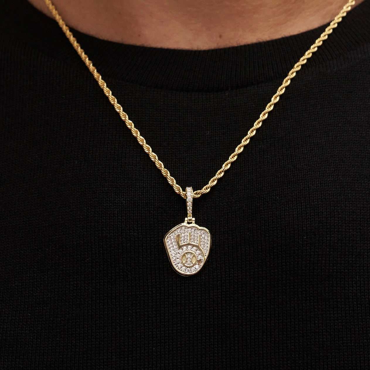 Milwaukee Brewers Official MLB Micro Logo Pendant