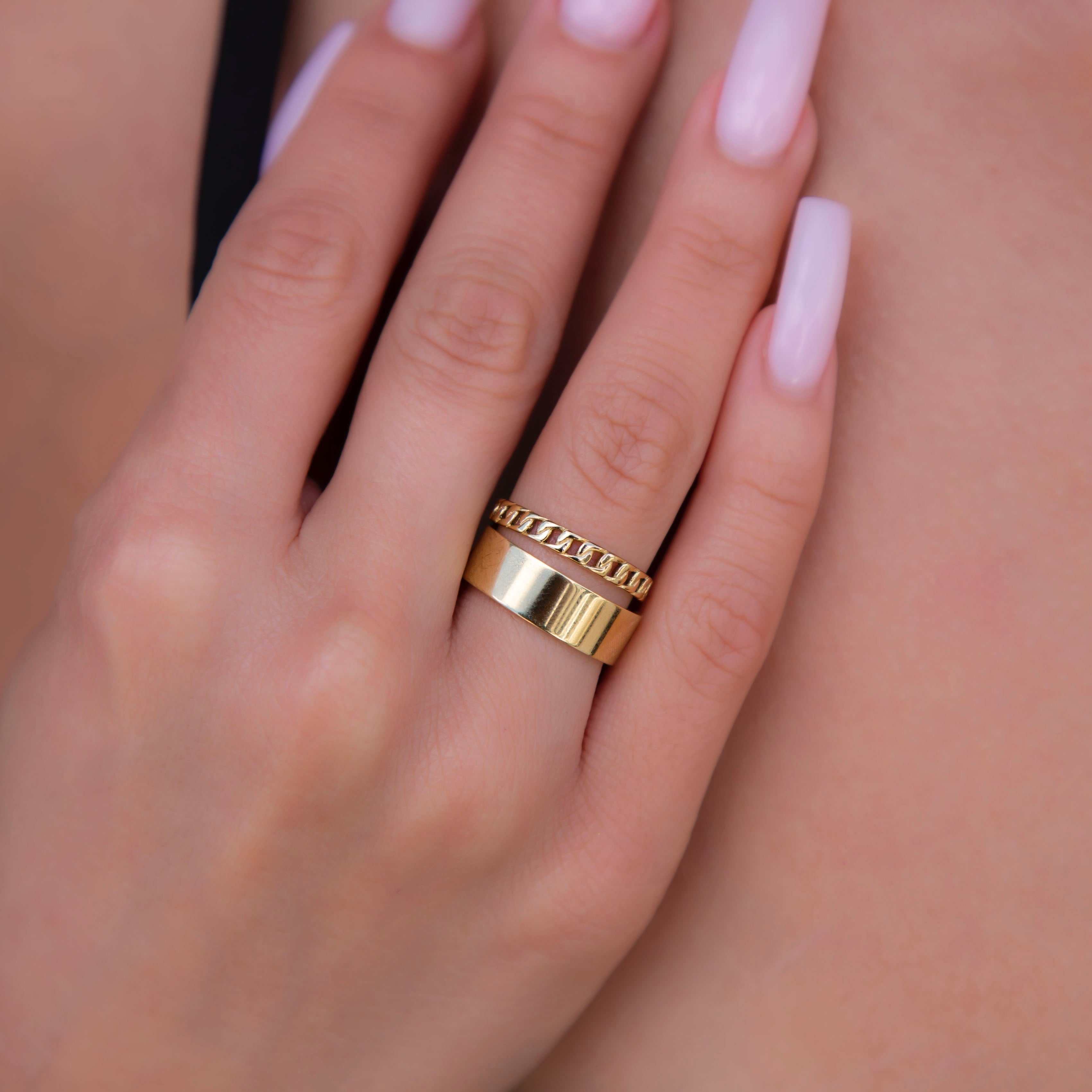 Micro Cuban Band Ring