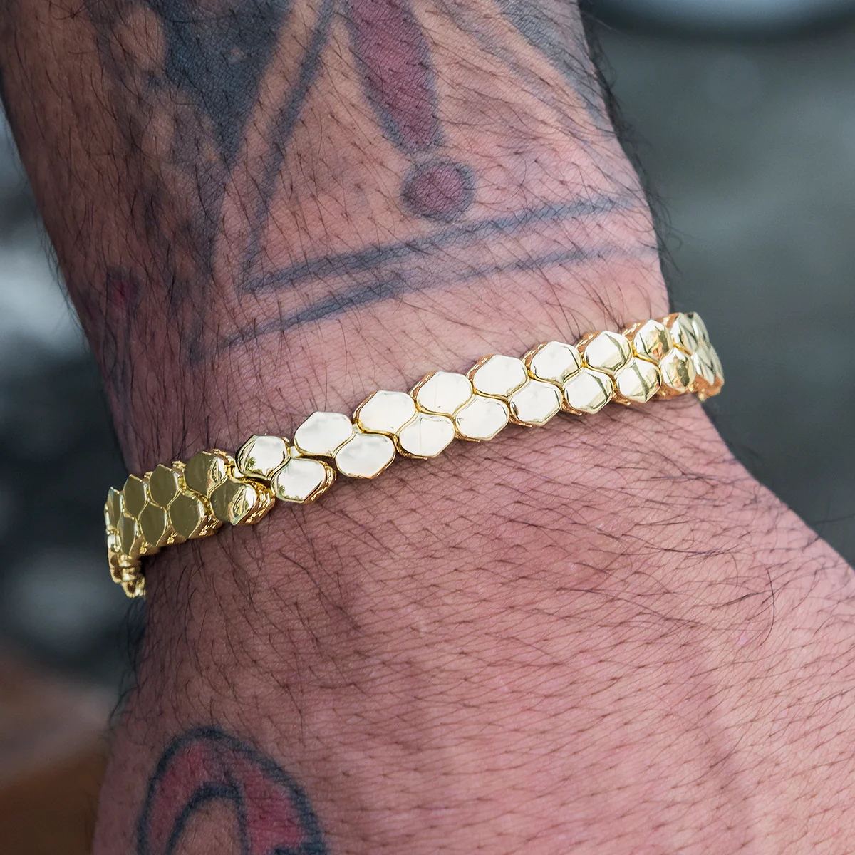 4mm Flat Snake Link Bracelet - Yellow Gold