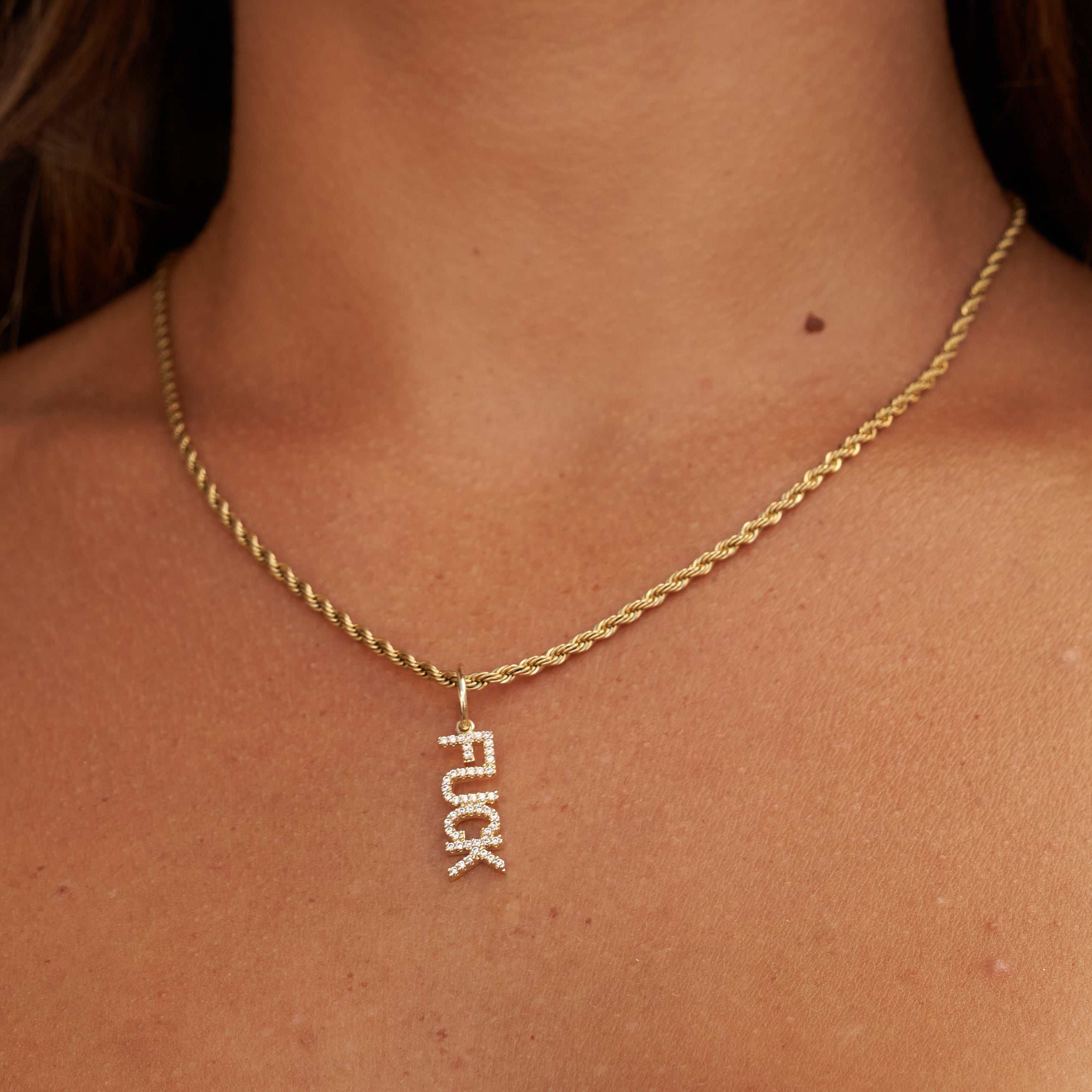 Fuck Pendant - Yellow Gold