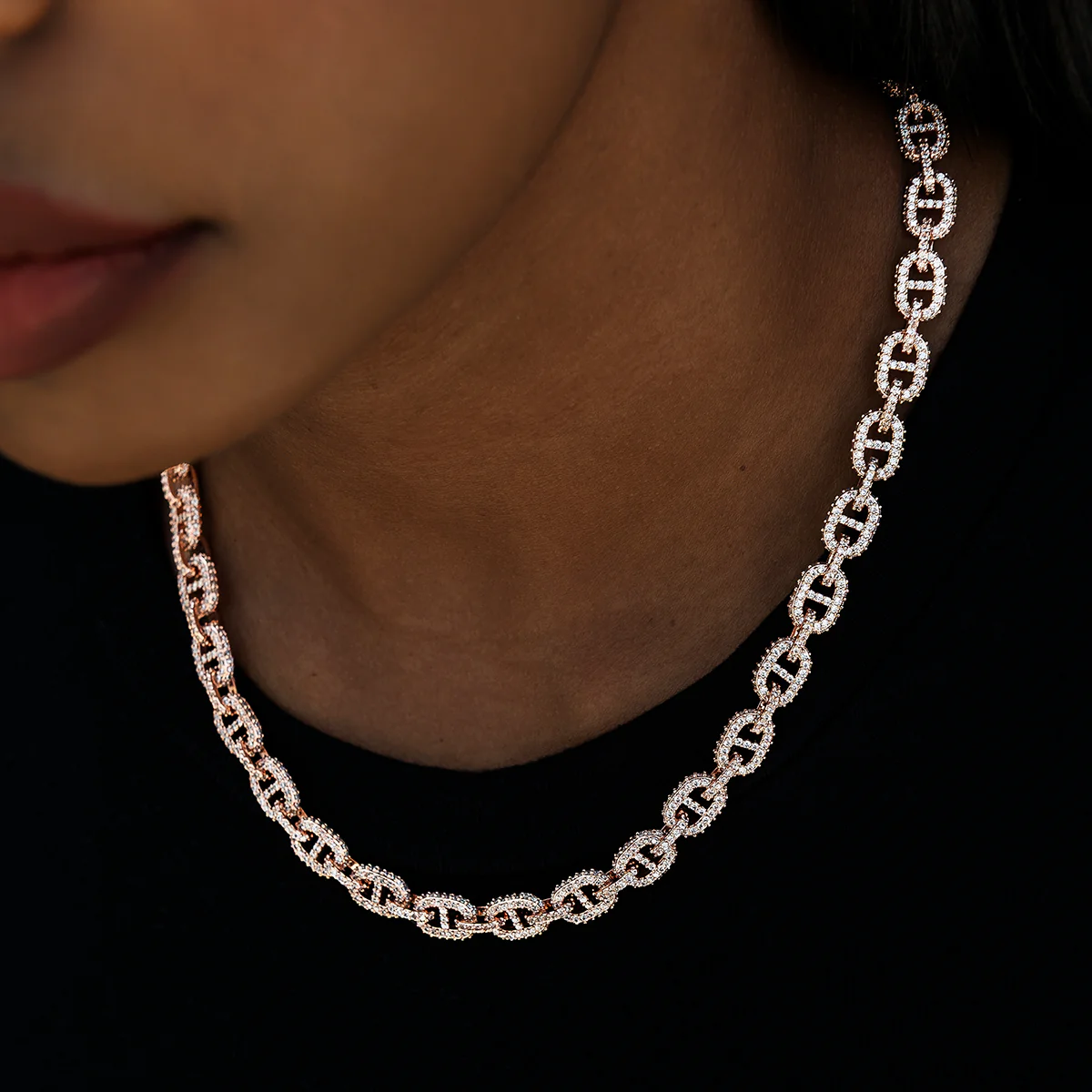 Micro Valentina Necklace in Rose Gold