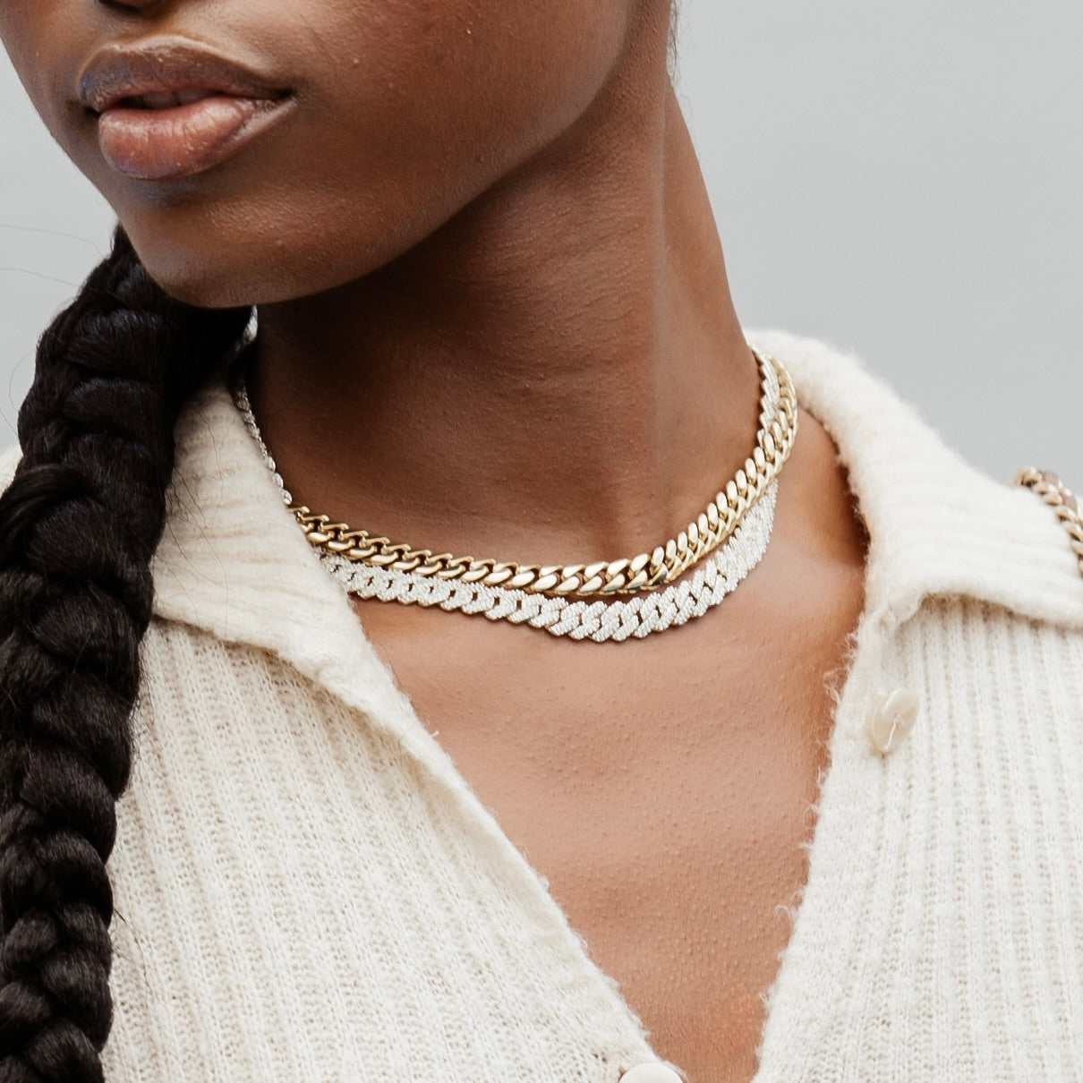 8.5mm Diamond Prong + 8mm Miami Cuban Chain Bundle