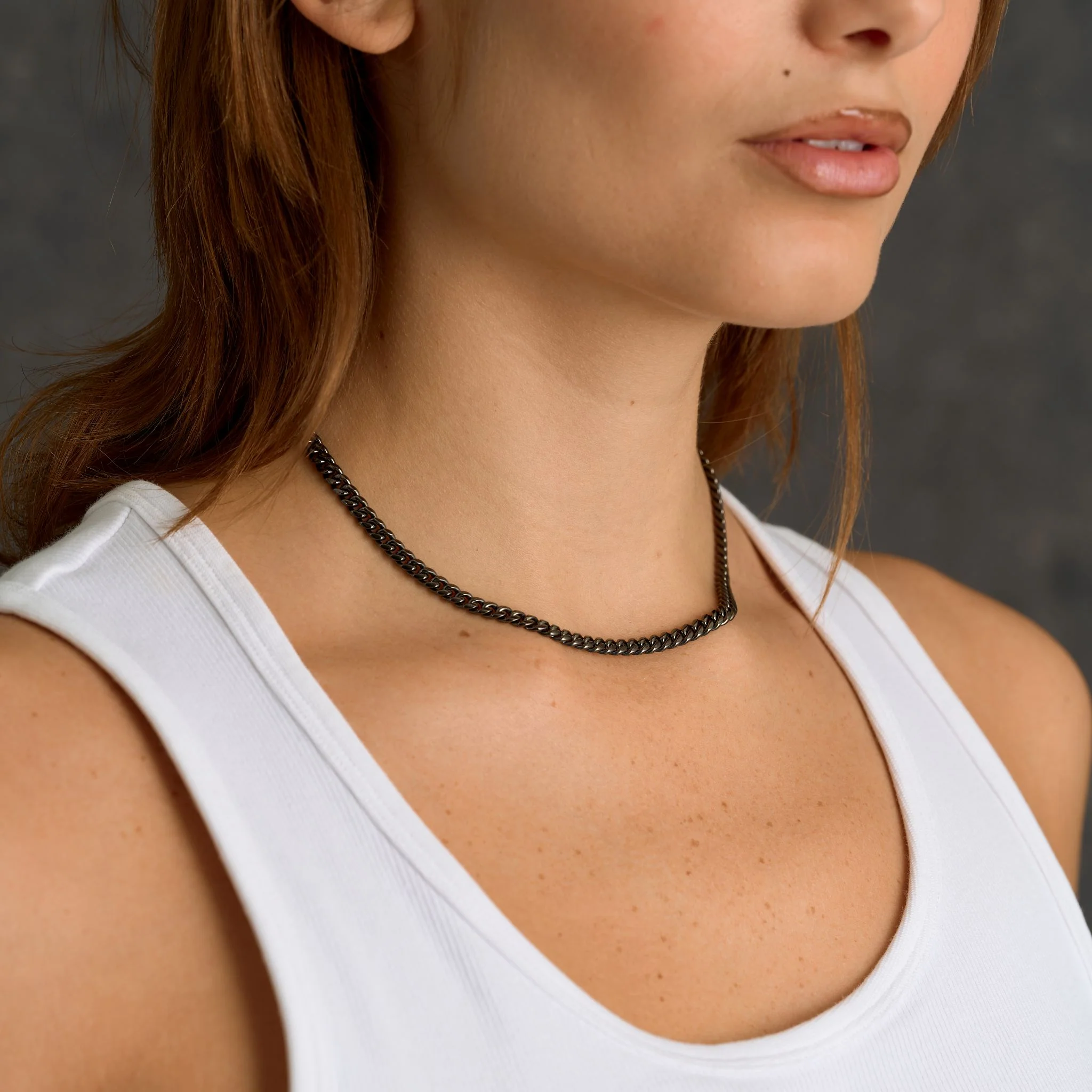 Miami Cuban Chain Necklace in Black - 5mm