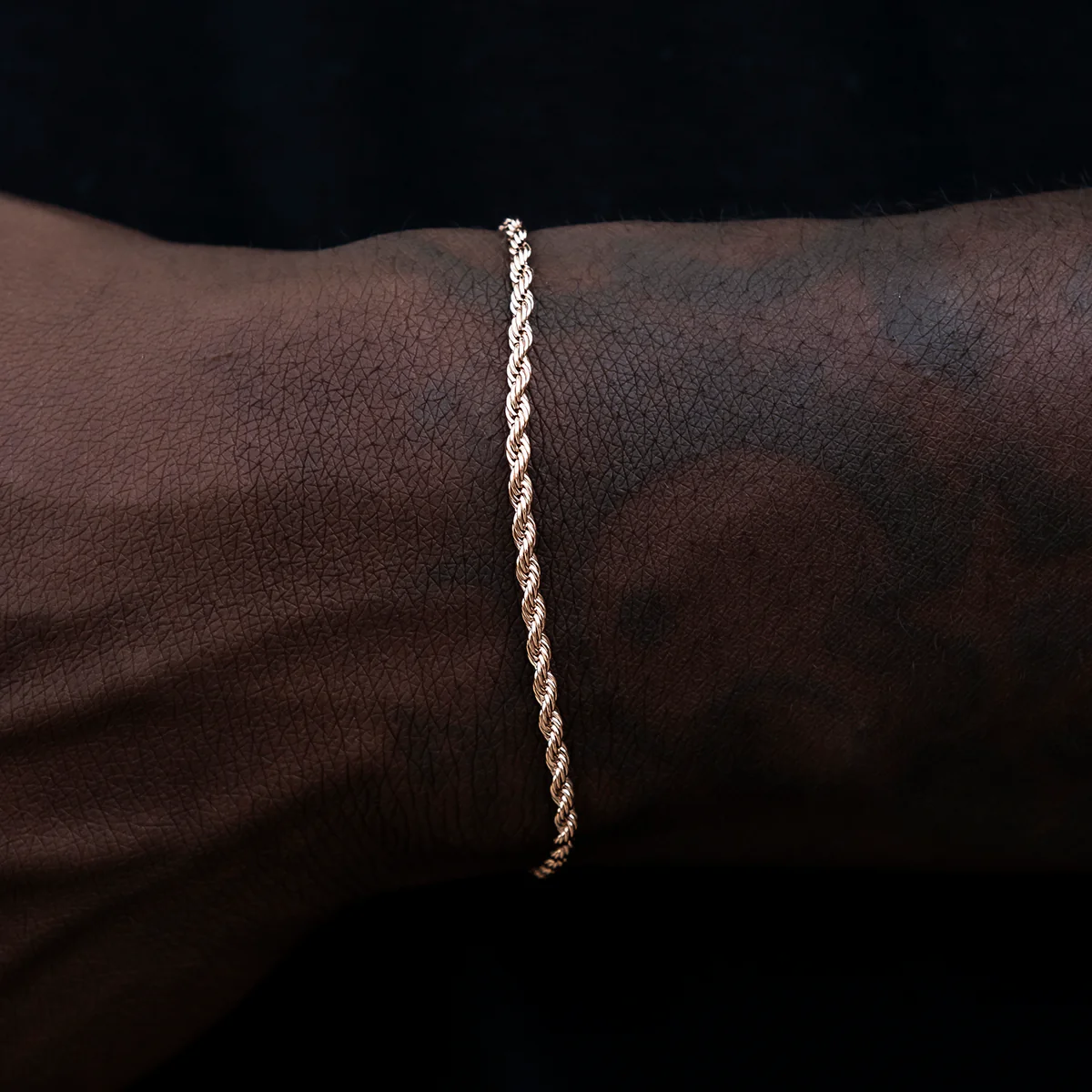 Rope Bracelet in Rose Gold- 2mm