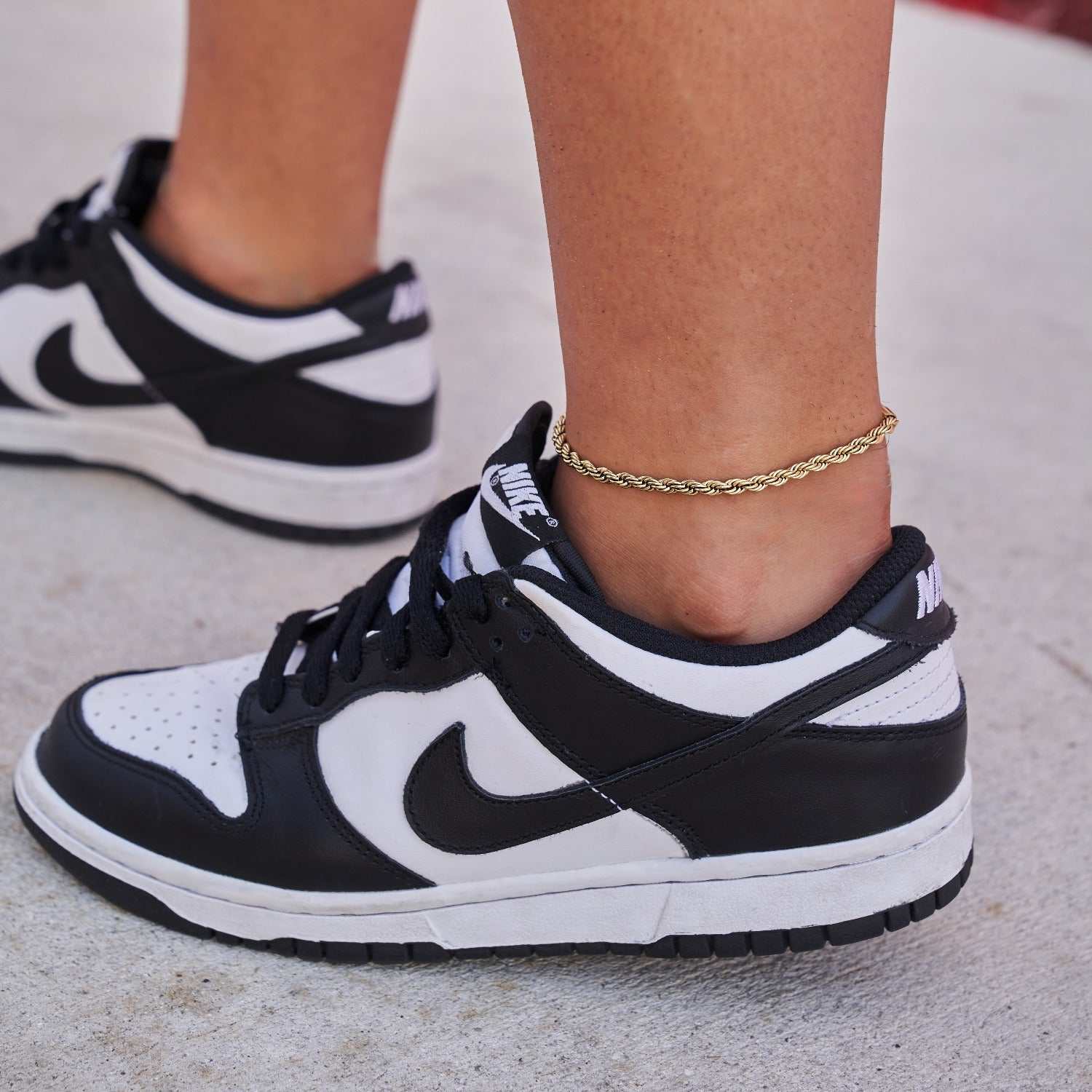 Rope Anklet in Yellow Gold - 4mm