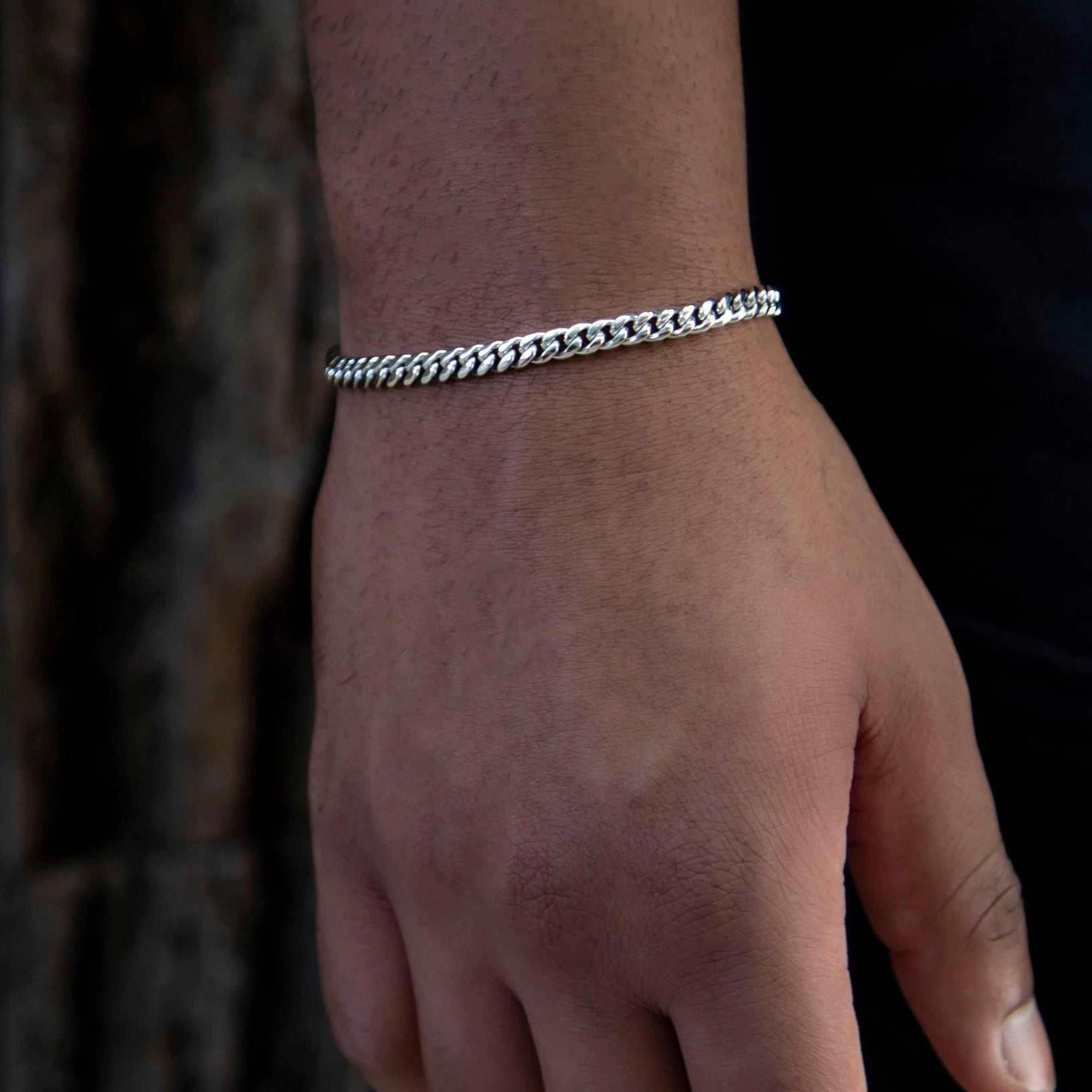 Miami Cuban Bracelet in White Gold -5mm