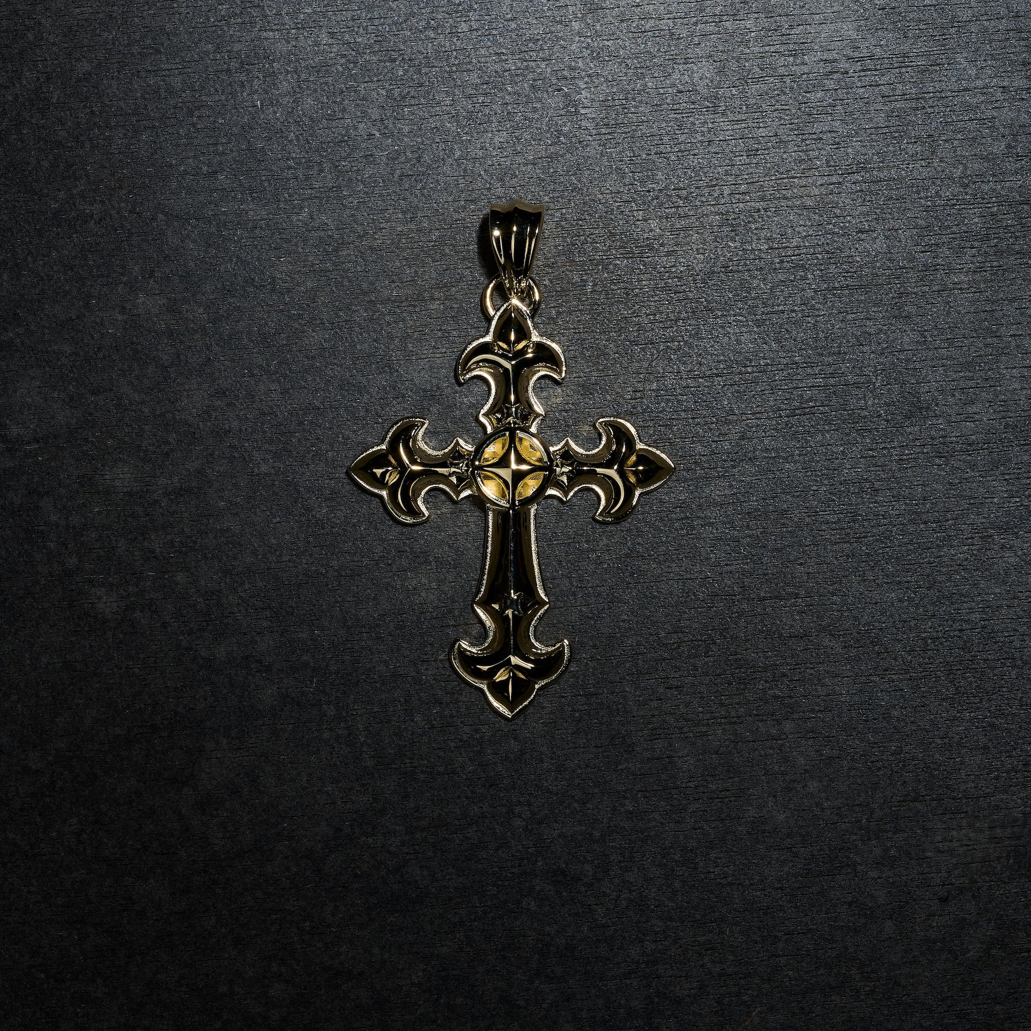 GLD X Bloody Osiris Large Cross Pendant in Yellow Gold Vermeil