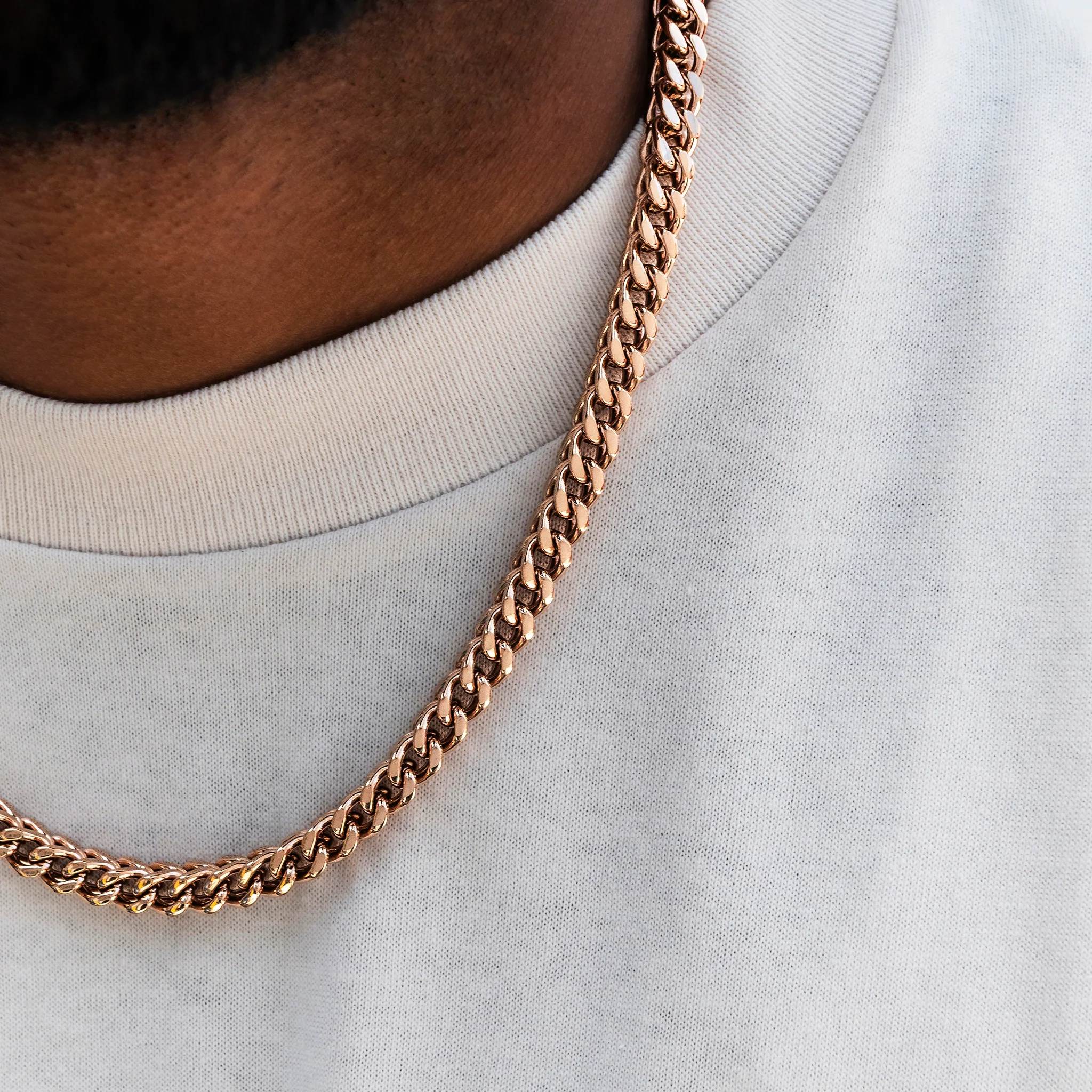 Franco Chain in Rose Gold- 6mm