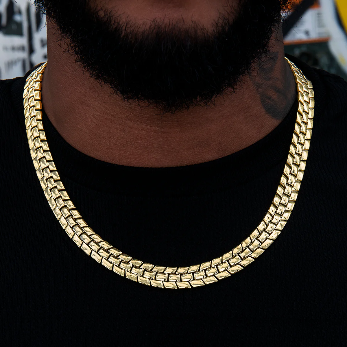 12MM Spine Chain - Yellow Gold