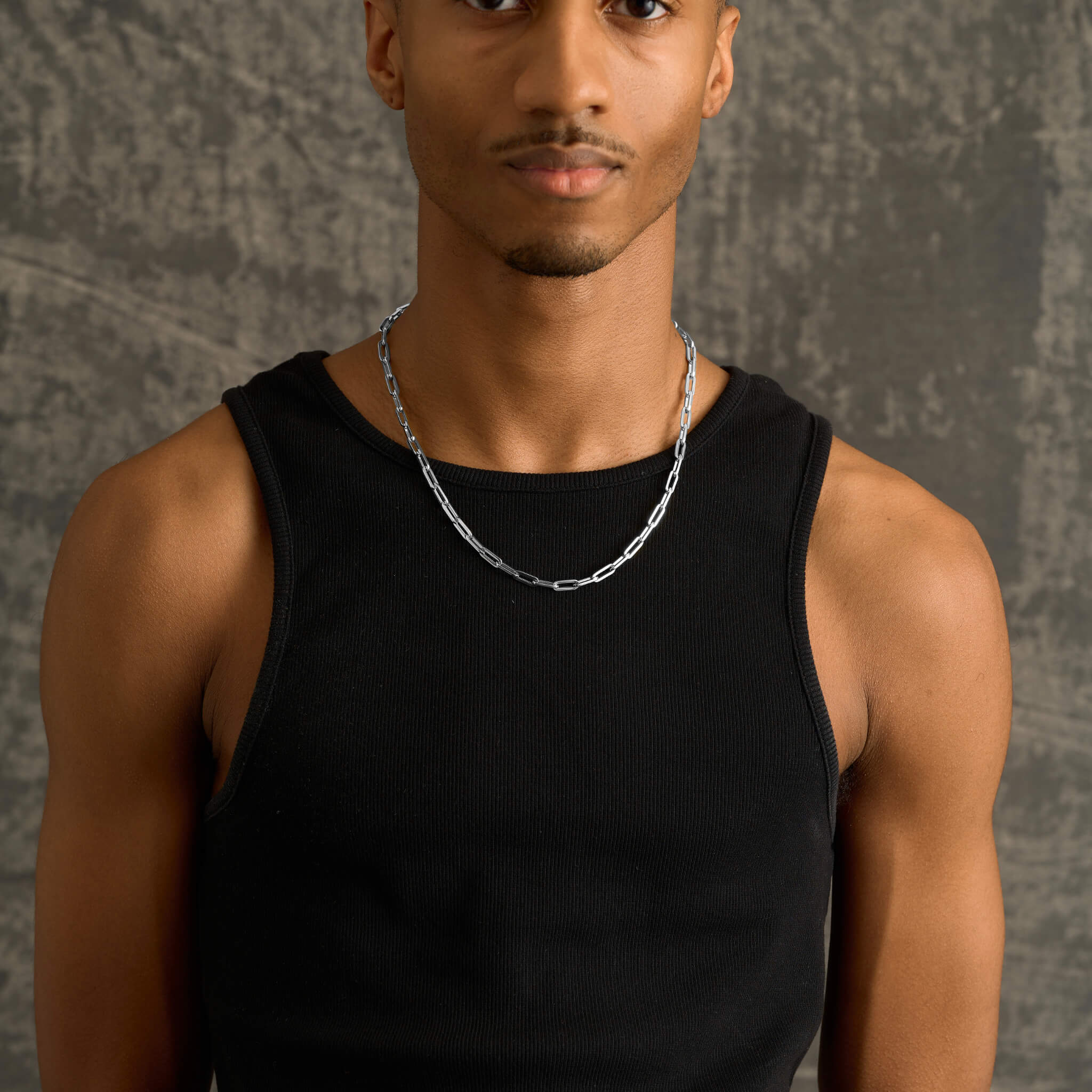 Paper Clip Chain in White Gold - 5mm