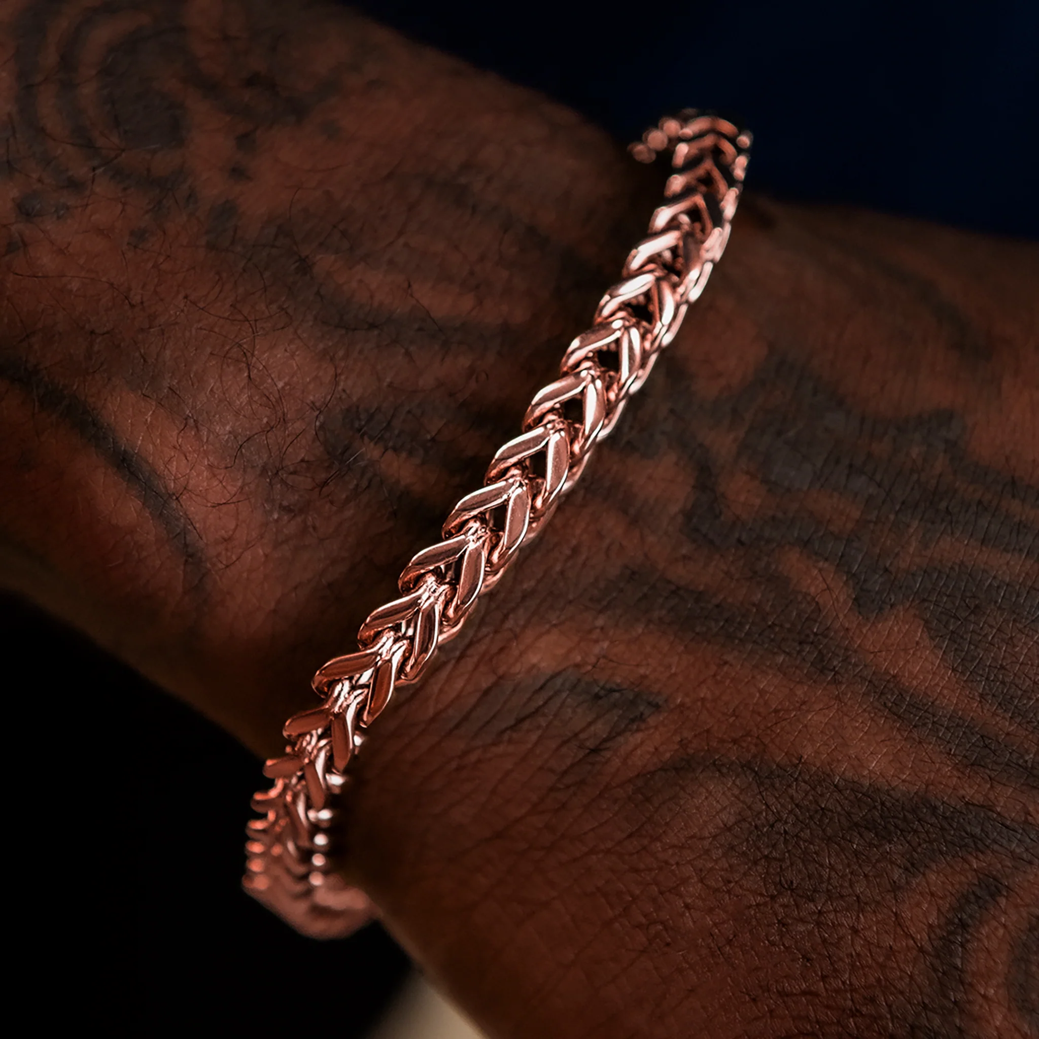 Franco Bracelet in Rose Gold- 6mm