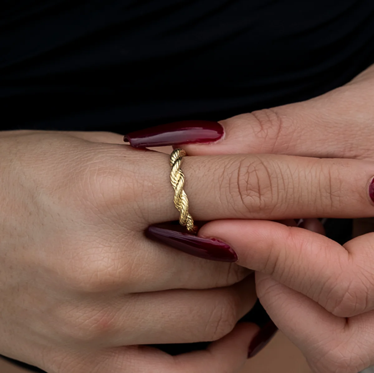 4MM Rope Ring in Yellow Gold