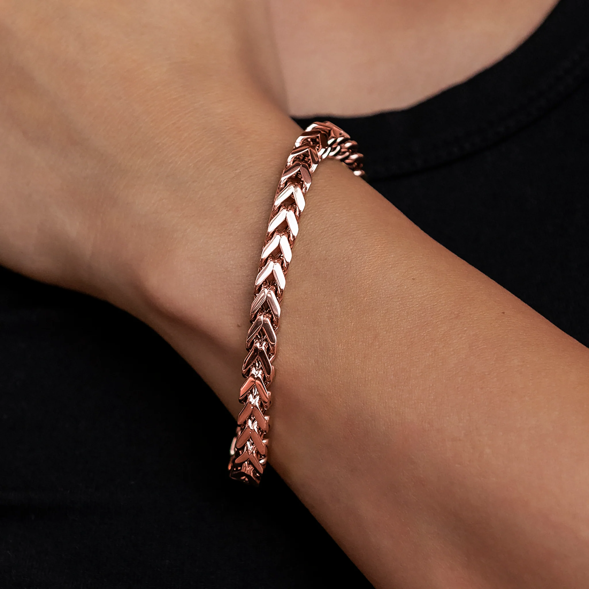Franco Bracelet in Rose Gold- 6mm
