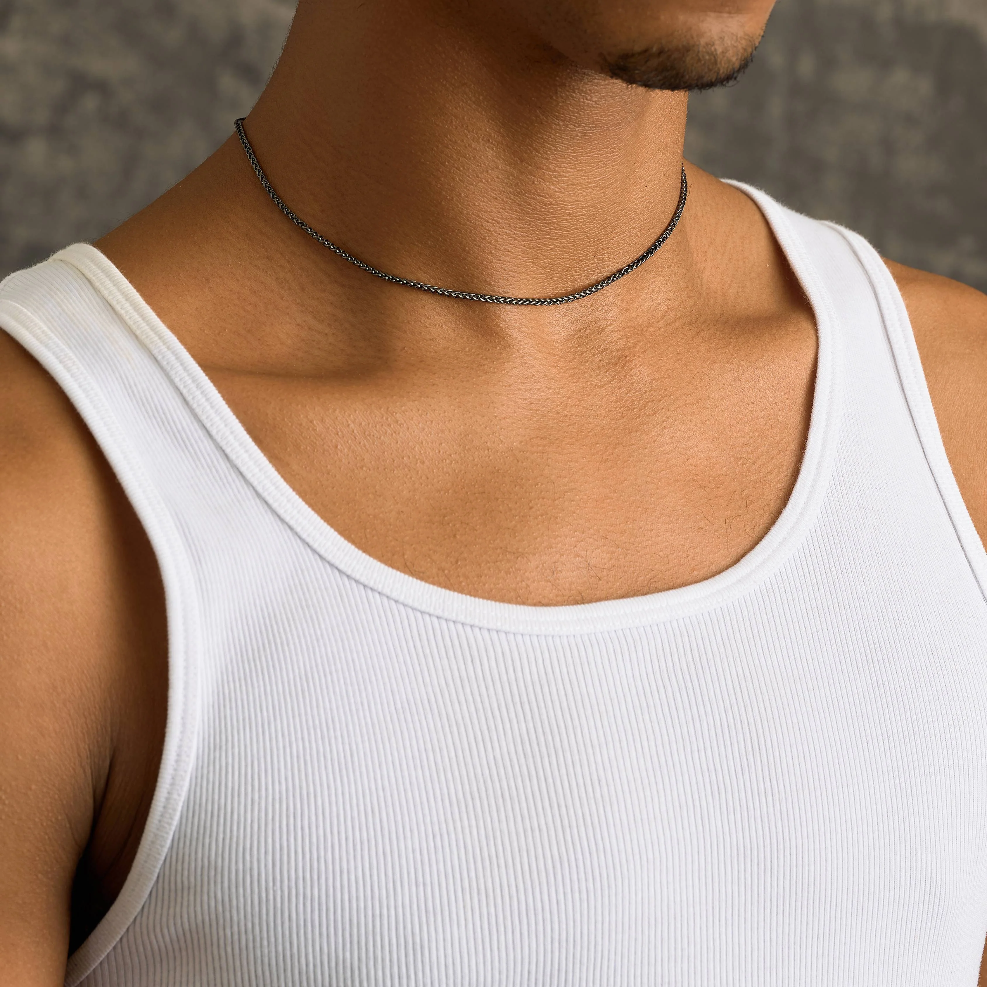 Palm Chain in Black - 2mm