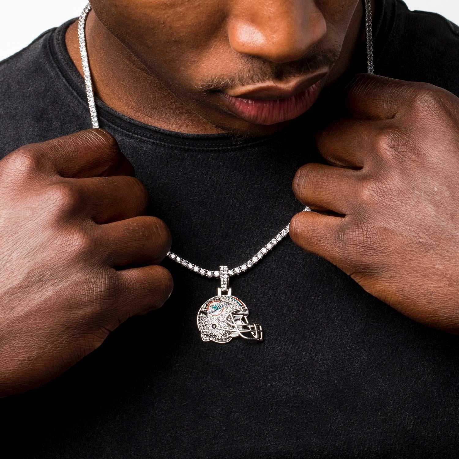 Miami Dolphins Official NFL Helmet Pendant