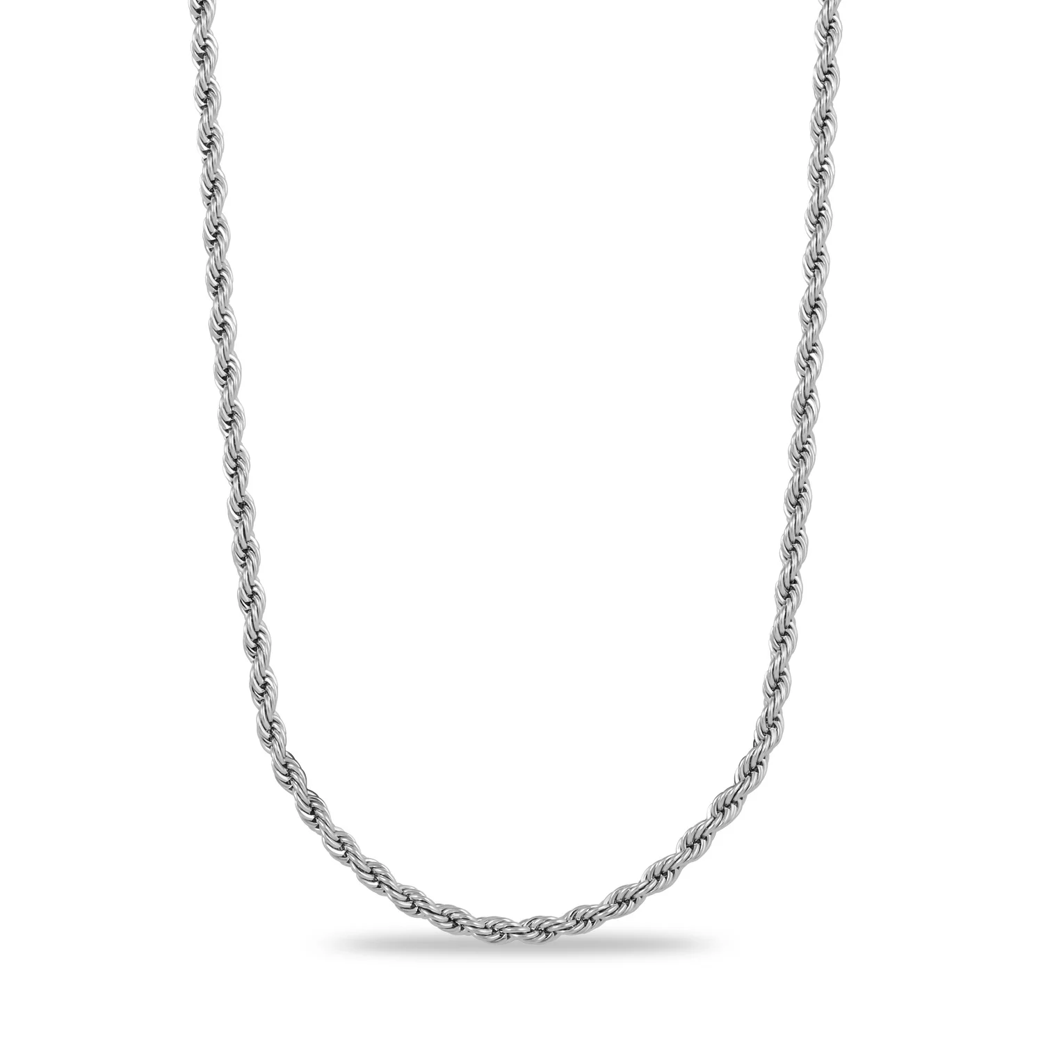 Youth Rope Chain in White Gold - 4mm
