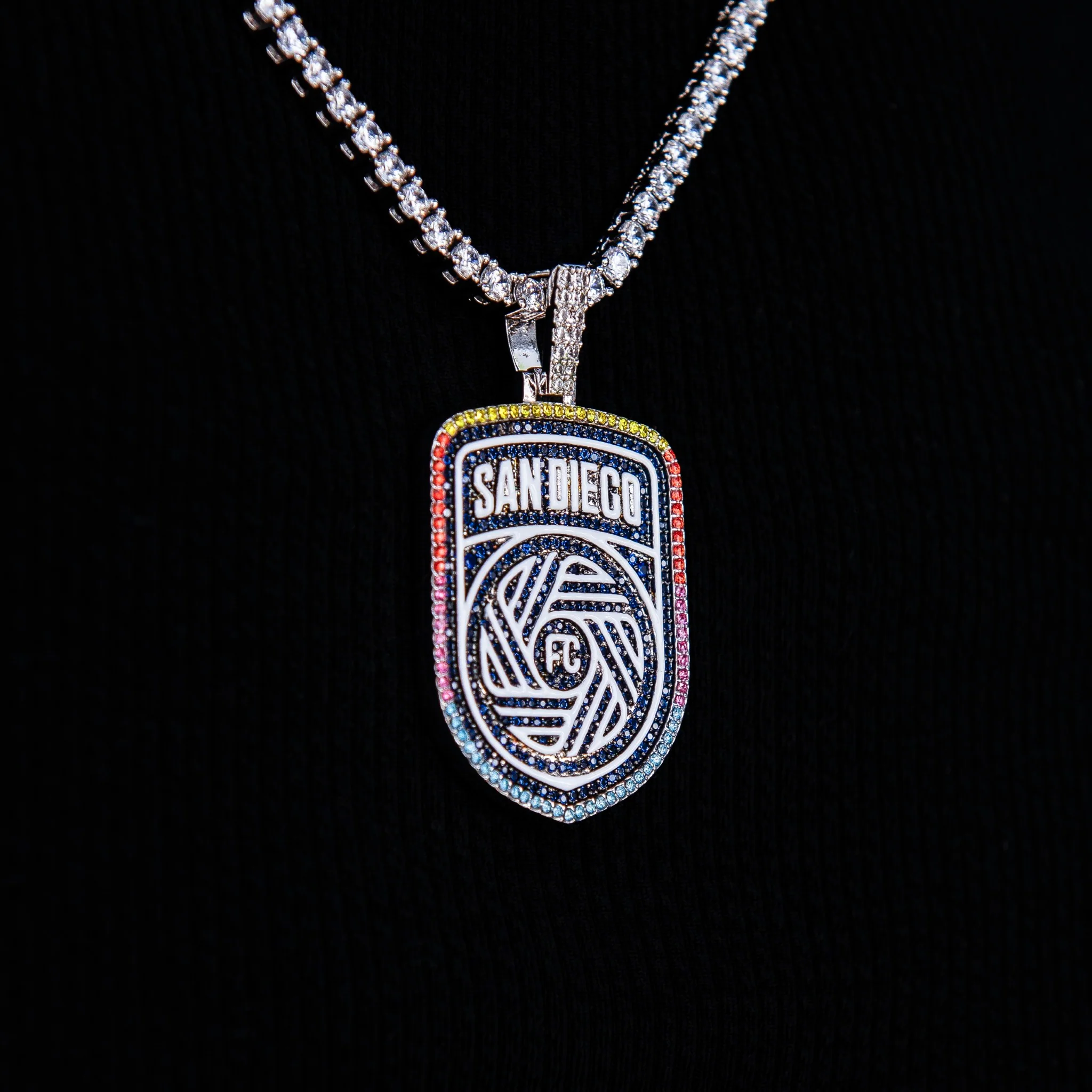 San Diego FC Official MLS Logo Pendant in White Gold