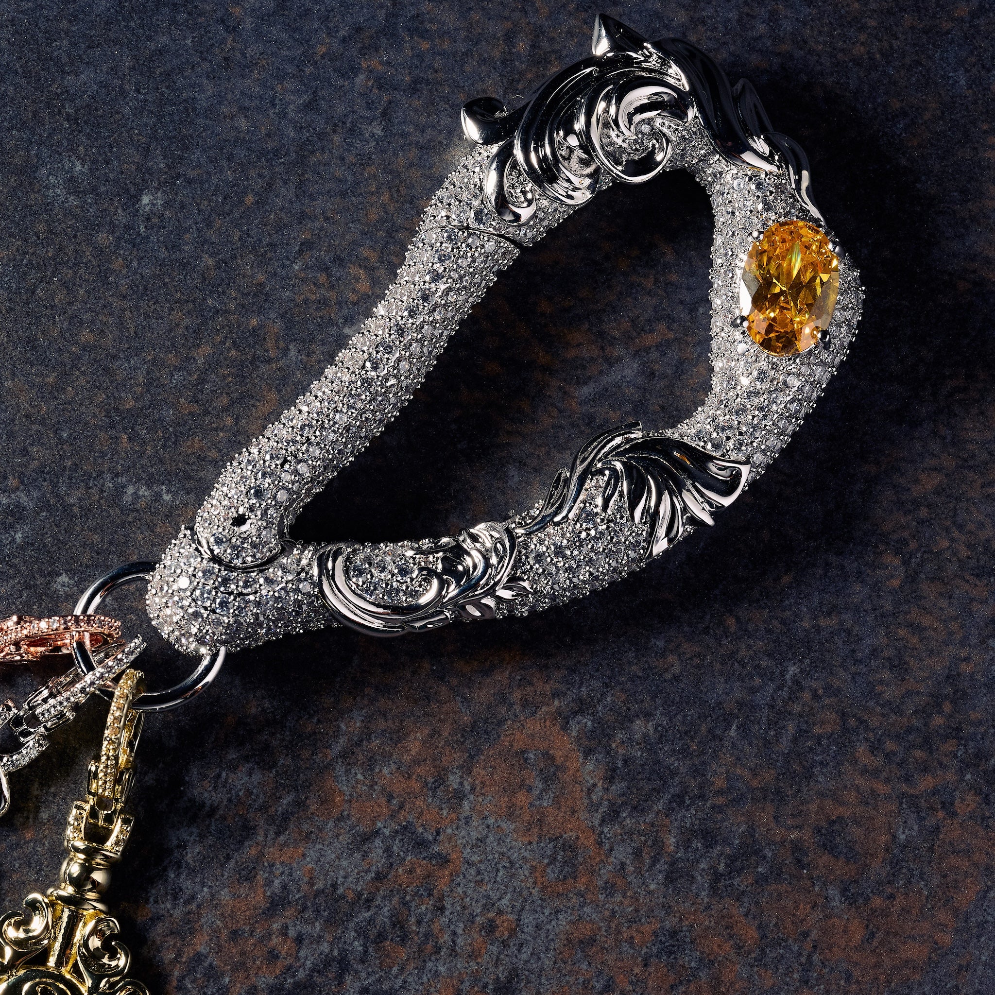 GLD X Bloody Osiris Iced Carabiner + Key Clip On Bundle