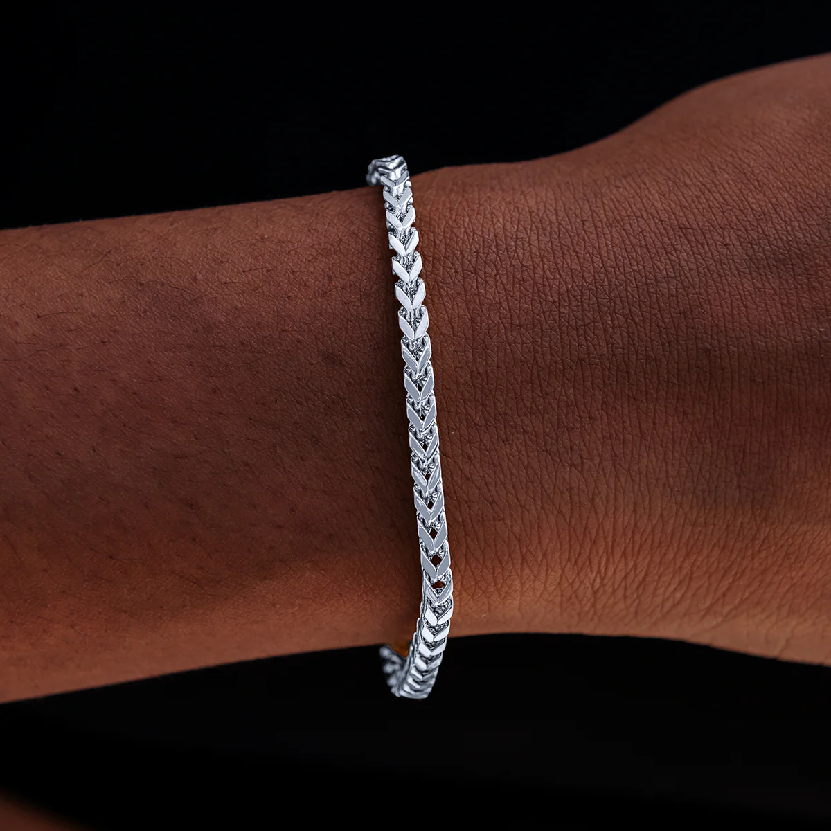 Franco Bracelet in White Gold- 3mm