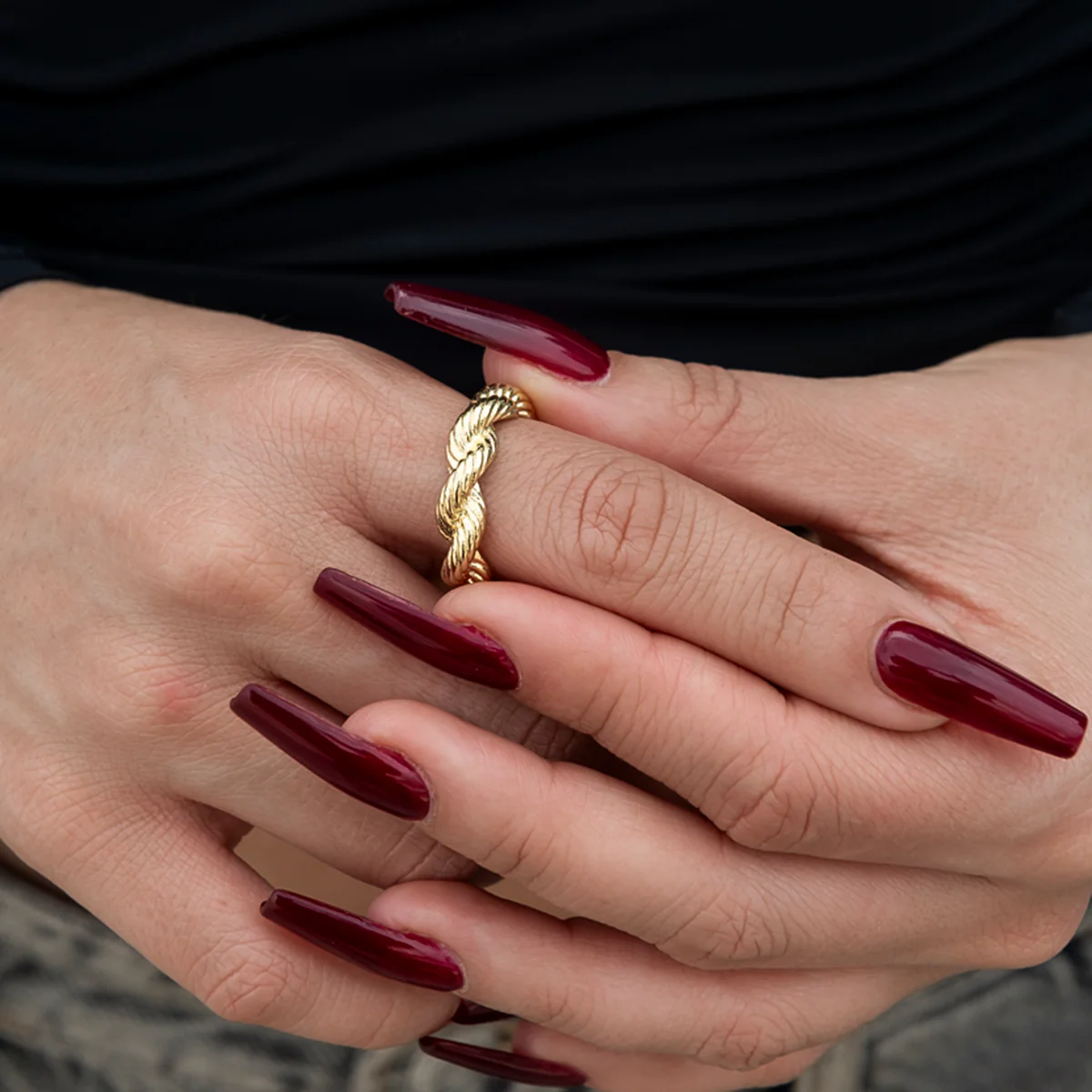 6MM Rope Ring in Yellow Gold