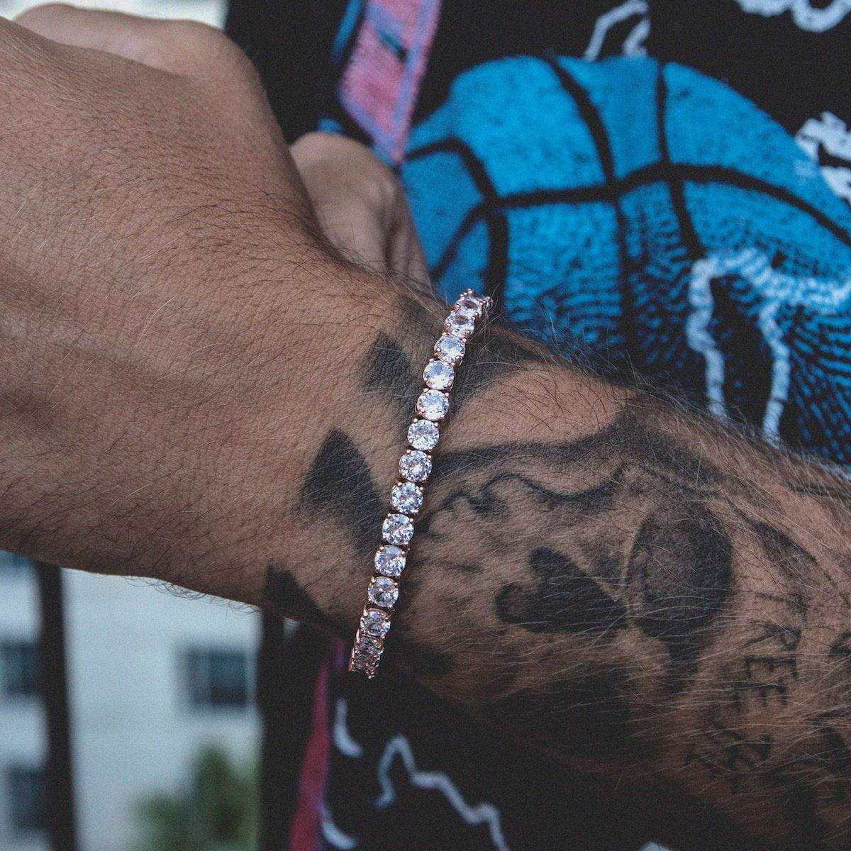 Round Cut Tennis Bracelet in Rose Gold - 5mm