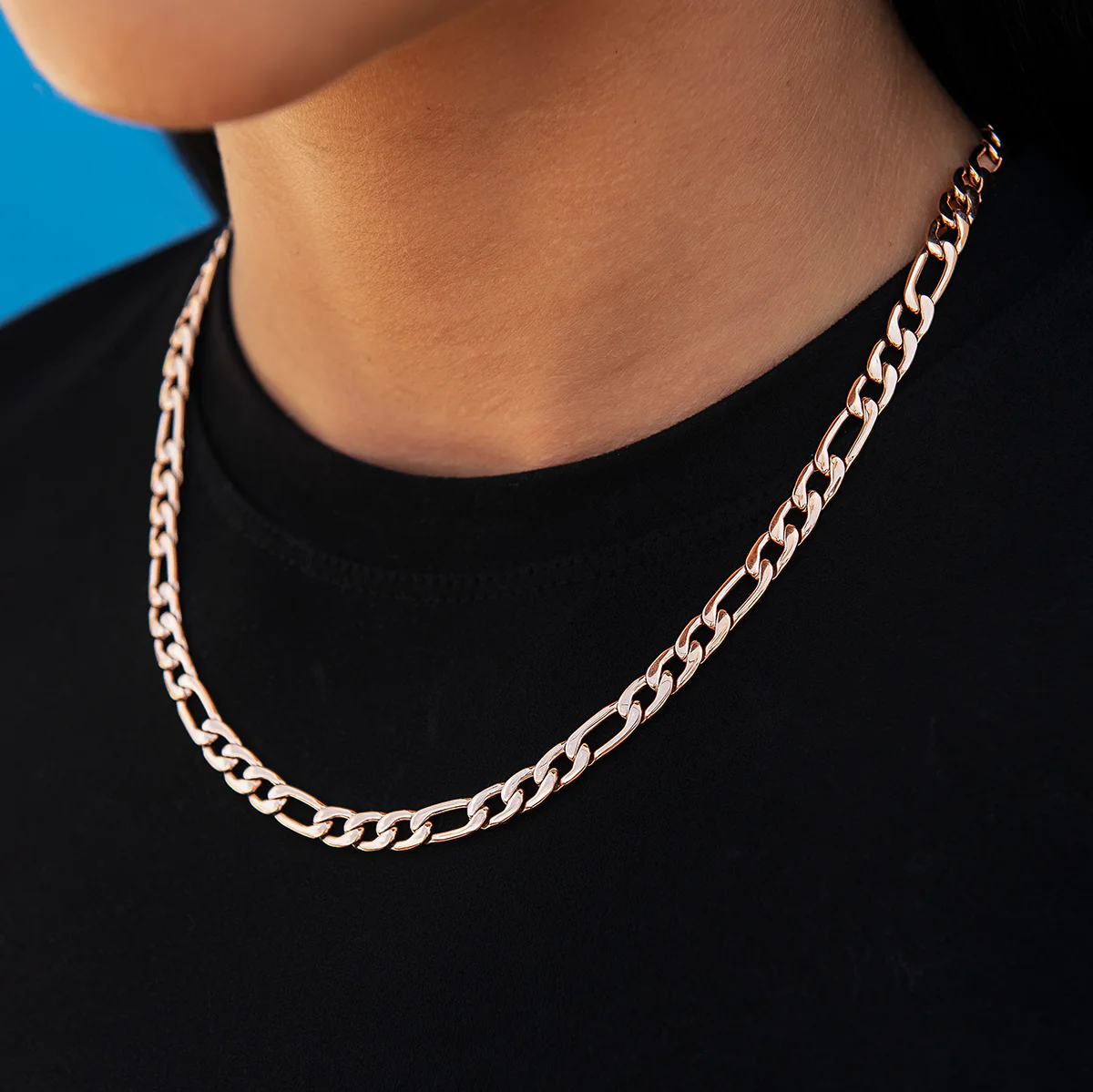 Figaro Necklace in Rose Gold- 6mm