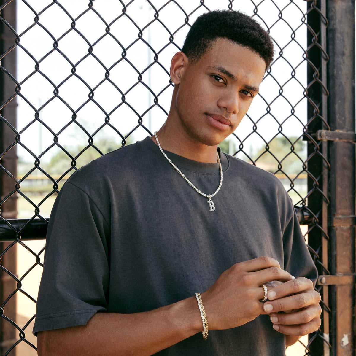 Boston Red Sox Micro Pendant in White Gold