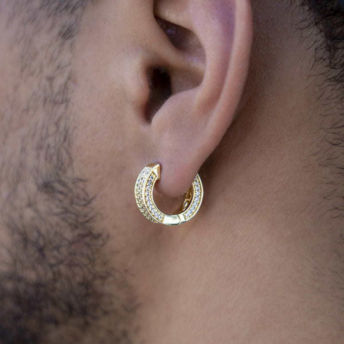 Pave Hoop Earrings
