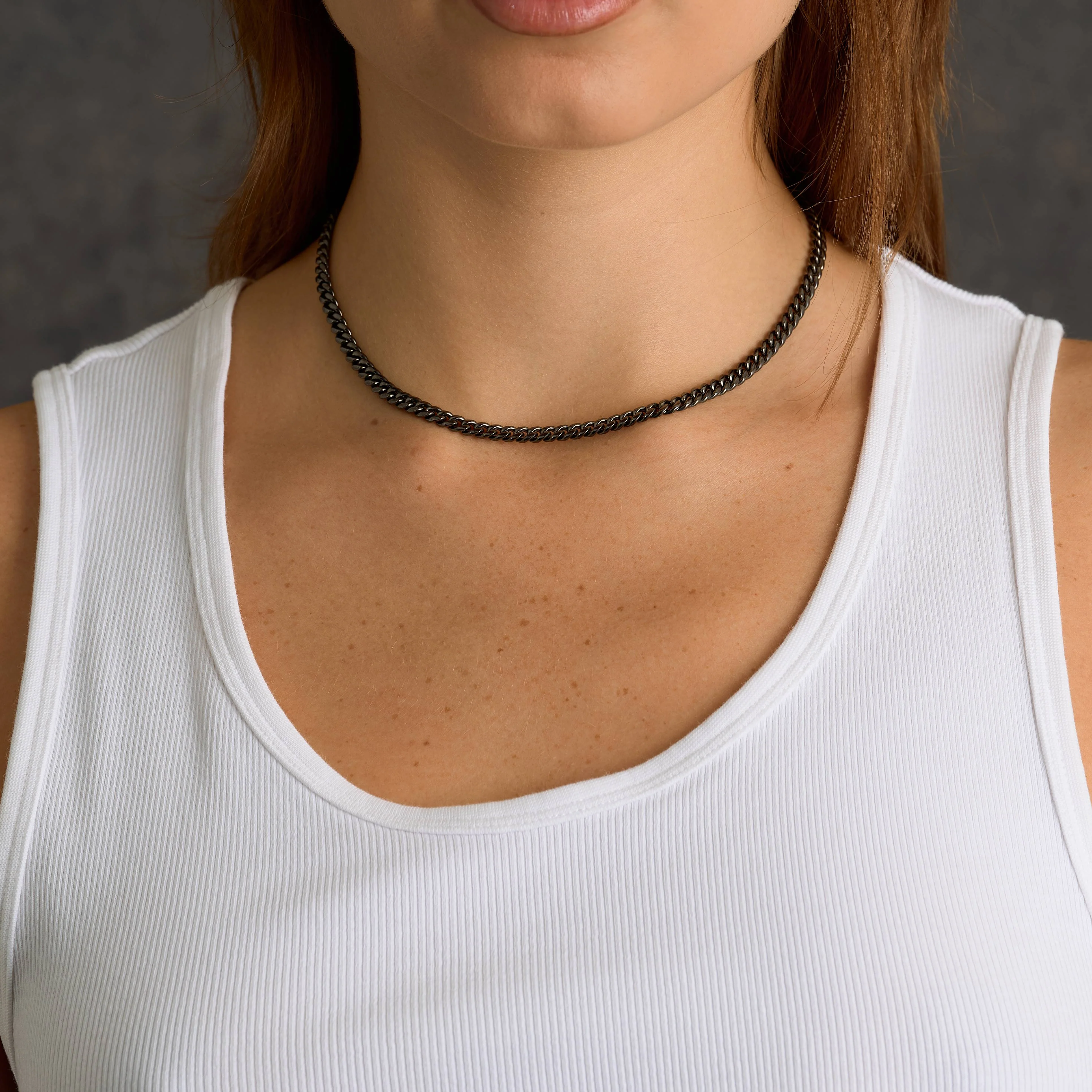 Miami Cuban Chain Necklace in Black - 5mm