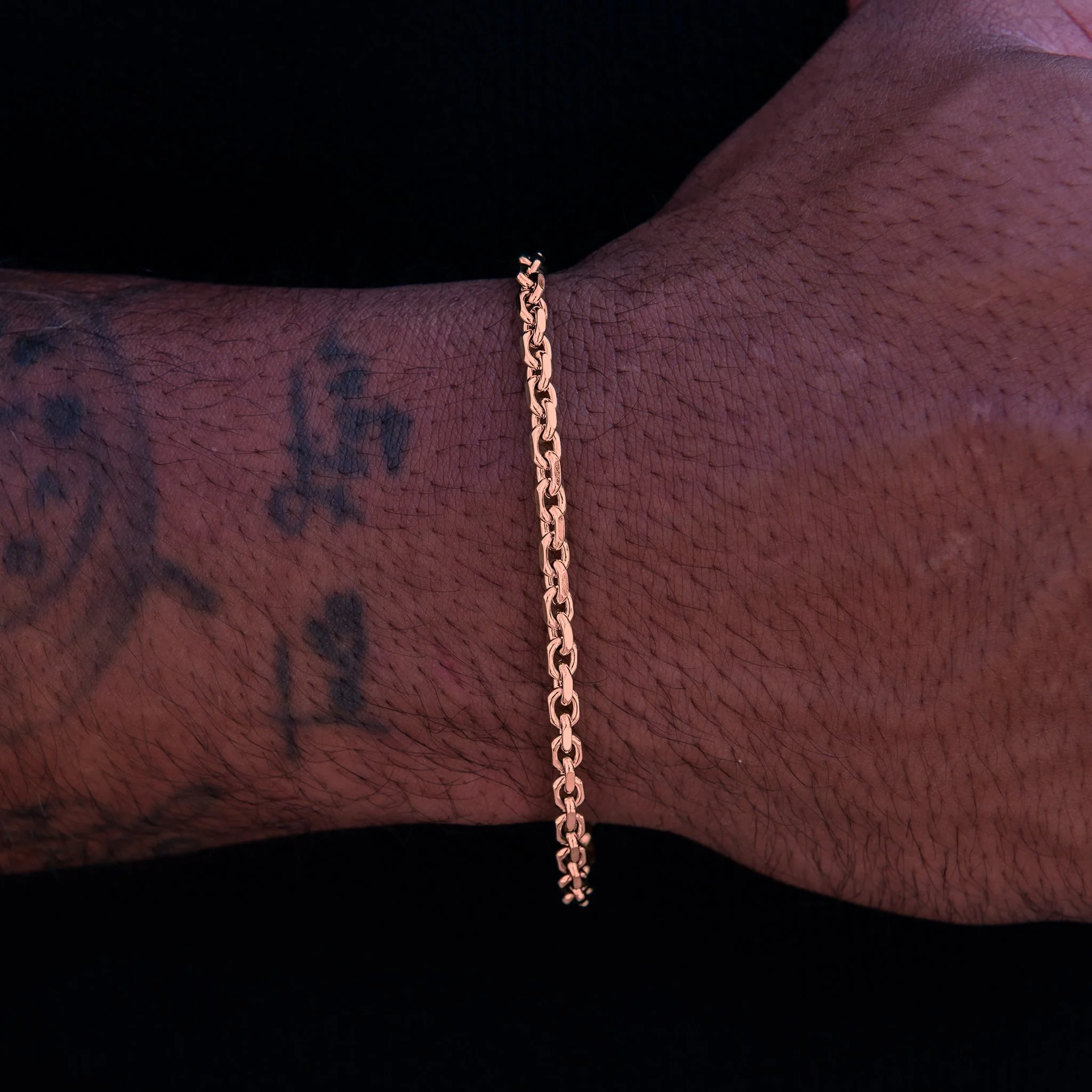 3.6MM Open Box Bracelet in Rose Gold