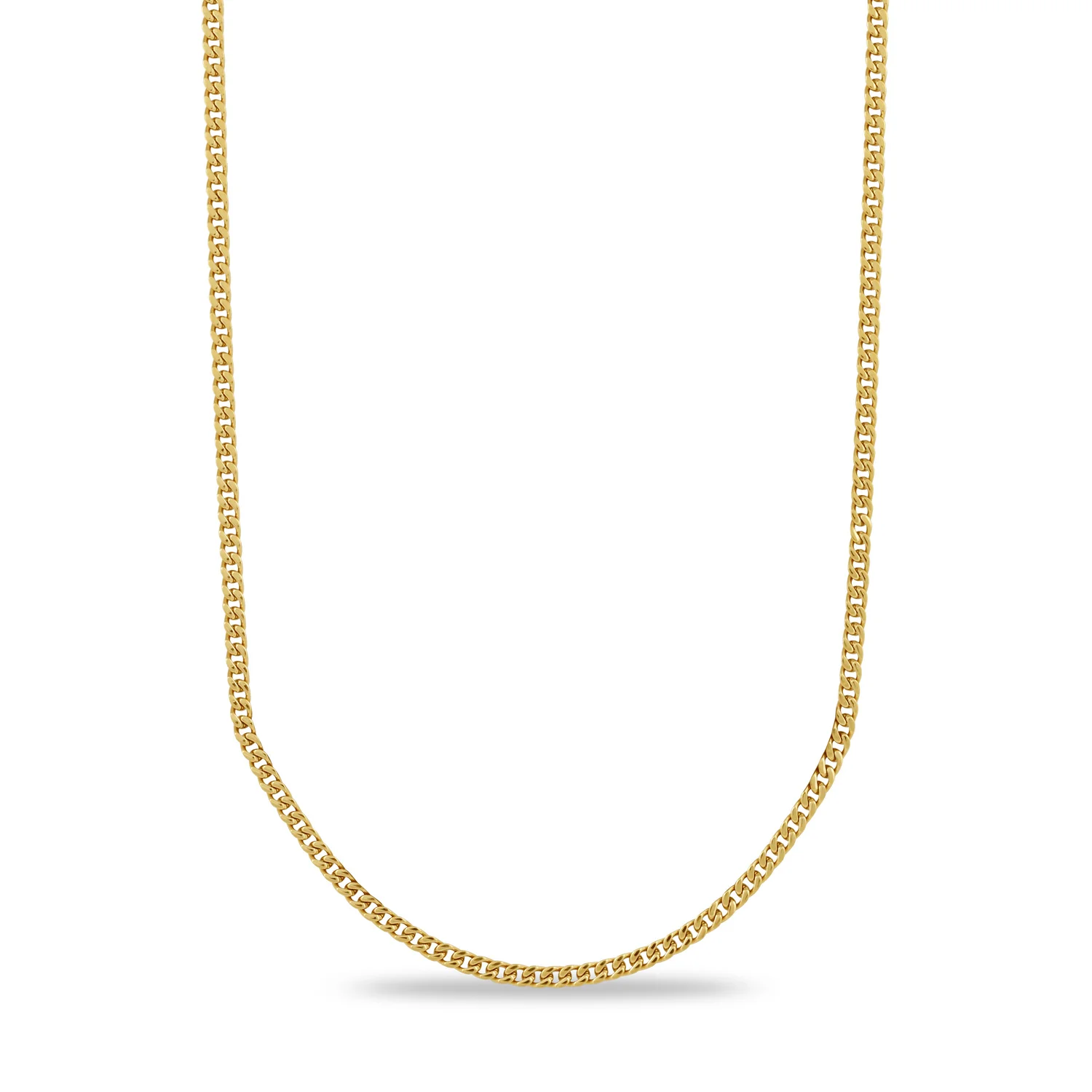 Youth Micro Cuban in Yellow Gold- 3mm