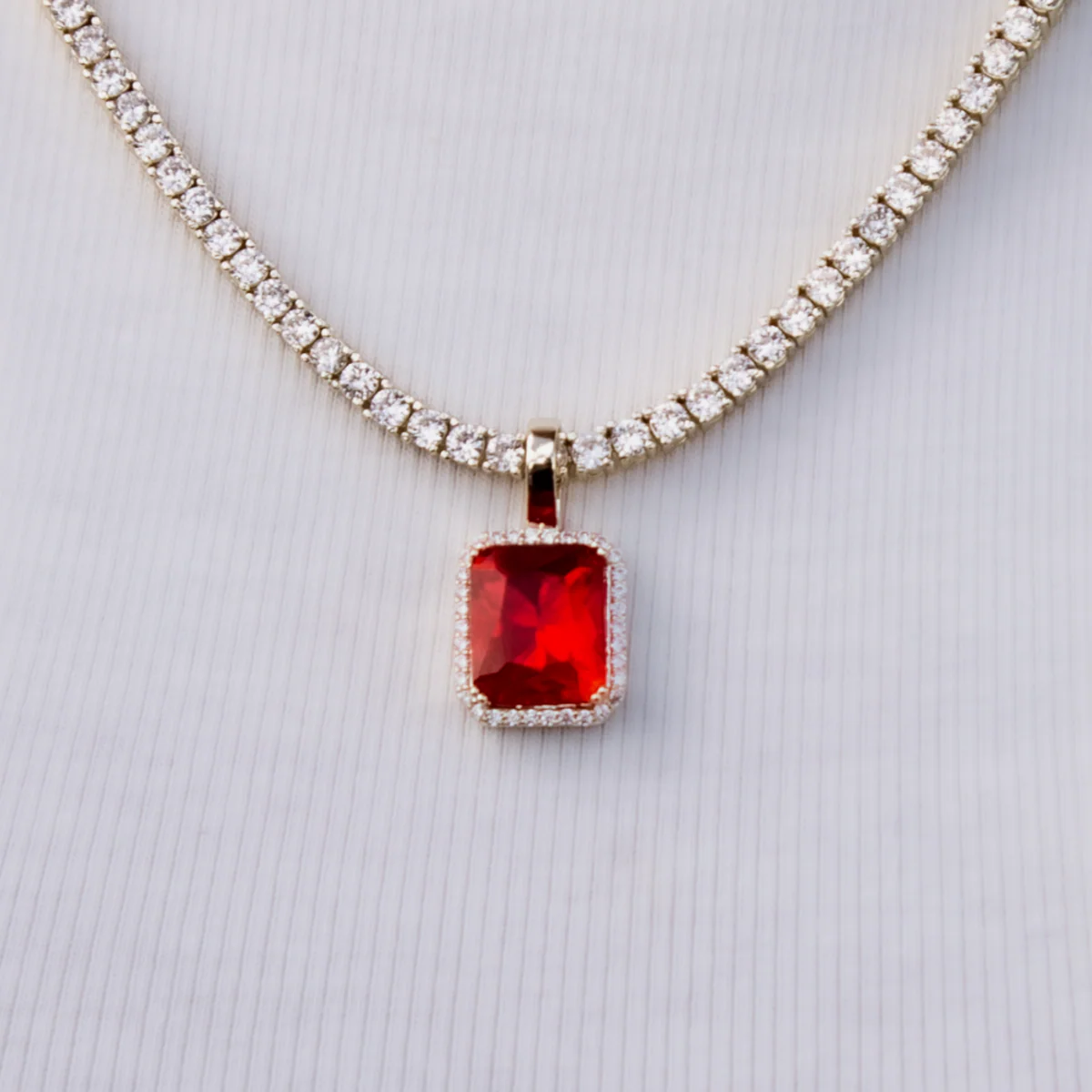 Micro Ruby Stone Pendant