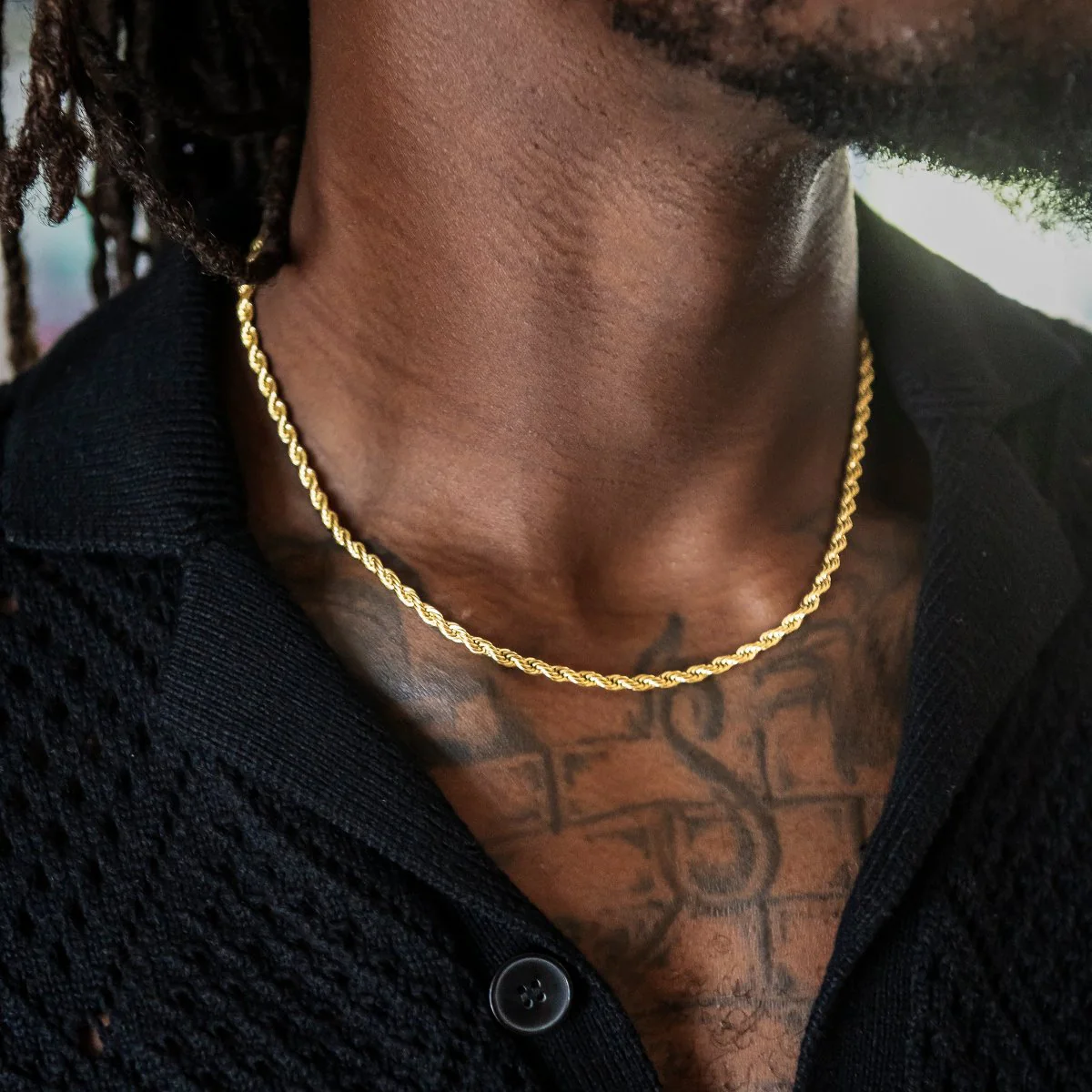 Rope Chain + Bracelet Bundle in Yellow Gold- 4mm