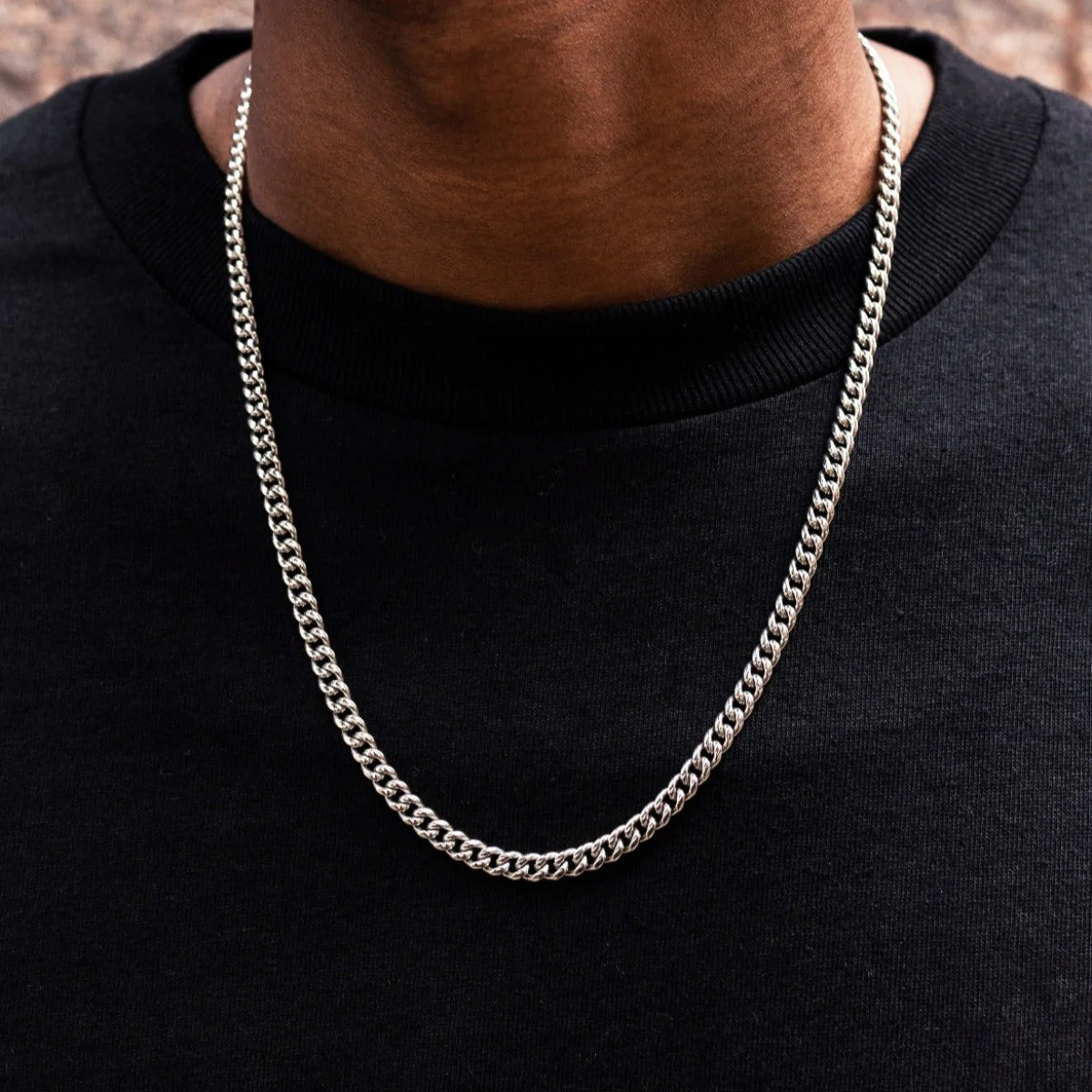 5mm Cuban Chain + Bracelet Bundle - White Gold