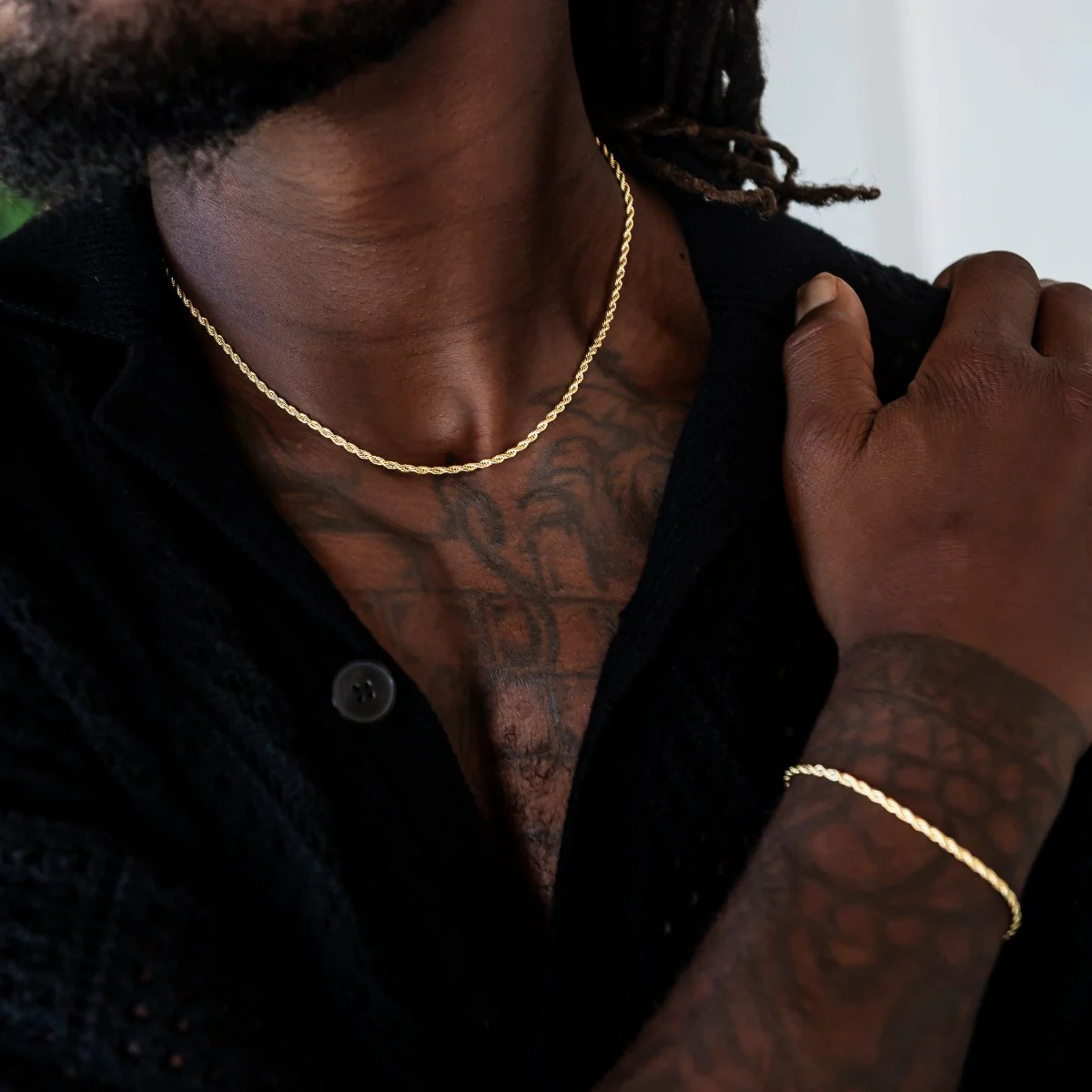 Rope Chain + Bracelet Bundle in Yellow Gold- 2mm