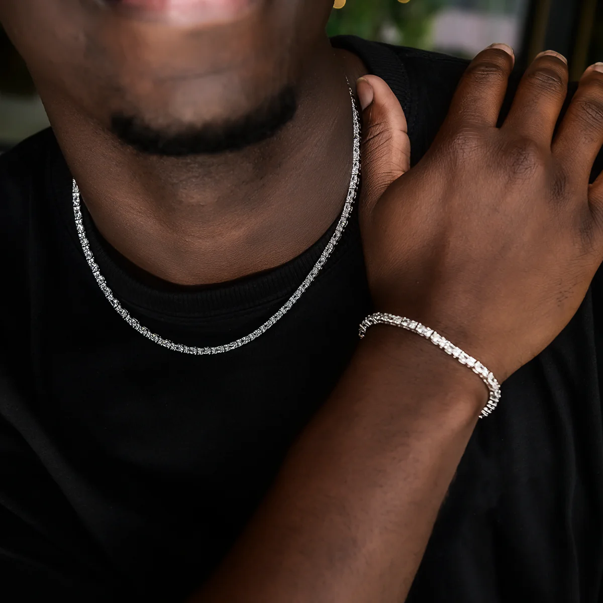 Diamond Mixed Oval Cut Tennis Chain + Bracelet Bundle - 3mm