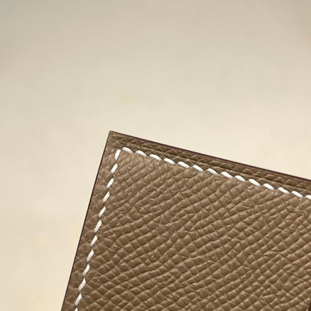 HM MINI BEARN WALLET 10.5 ETOUPE EPSOM GOLD HARDWARE
