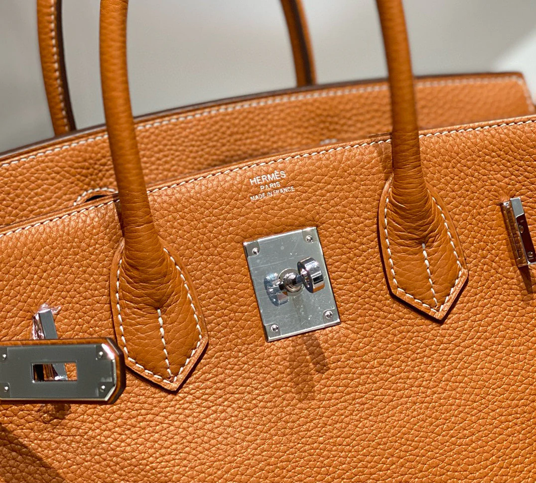 HM BIRKIN 30CM BROWN TOGO LEATHER SILVER HARDWARE