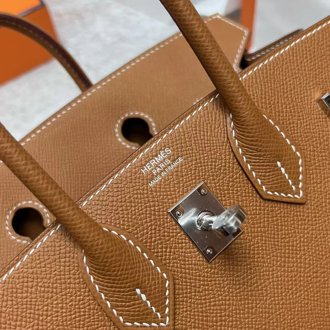HM BIRKIN 25CM GOLD TOGO LEATHER SILVER HARDWARE
