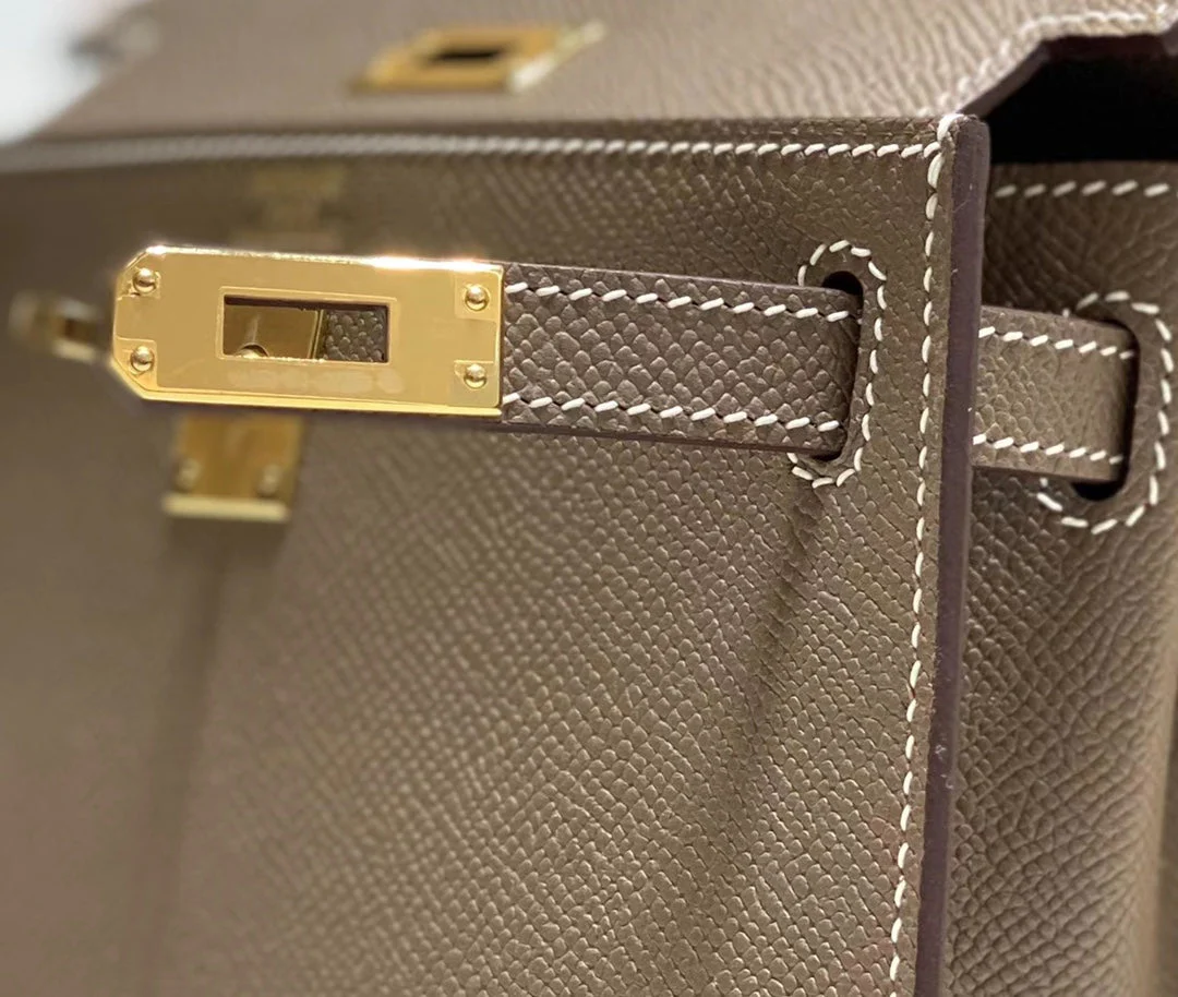 KELLY MINI 20 BAG IN MEDIUM BROWN CALFSKIN WITH GOLD HARDWARE