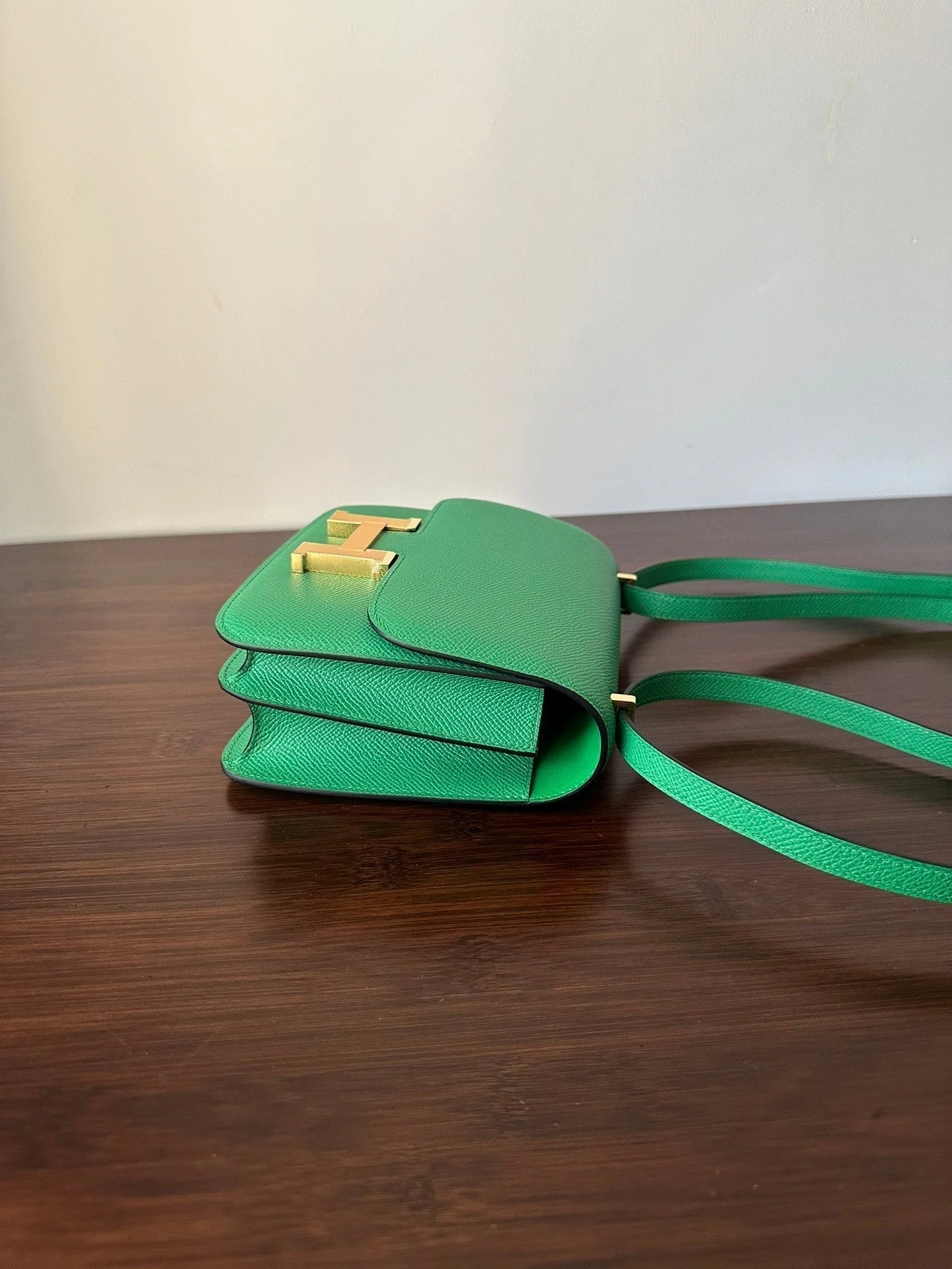CONSTANCE 18 GREEN EPSOM GOLD HARDWARE