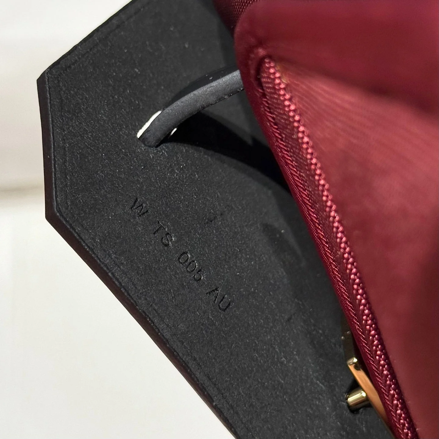 HERMES 25S MINI HERBAG 20 IN RED AND BLACK CANVAS GOLD HARDWARE