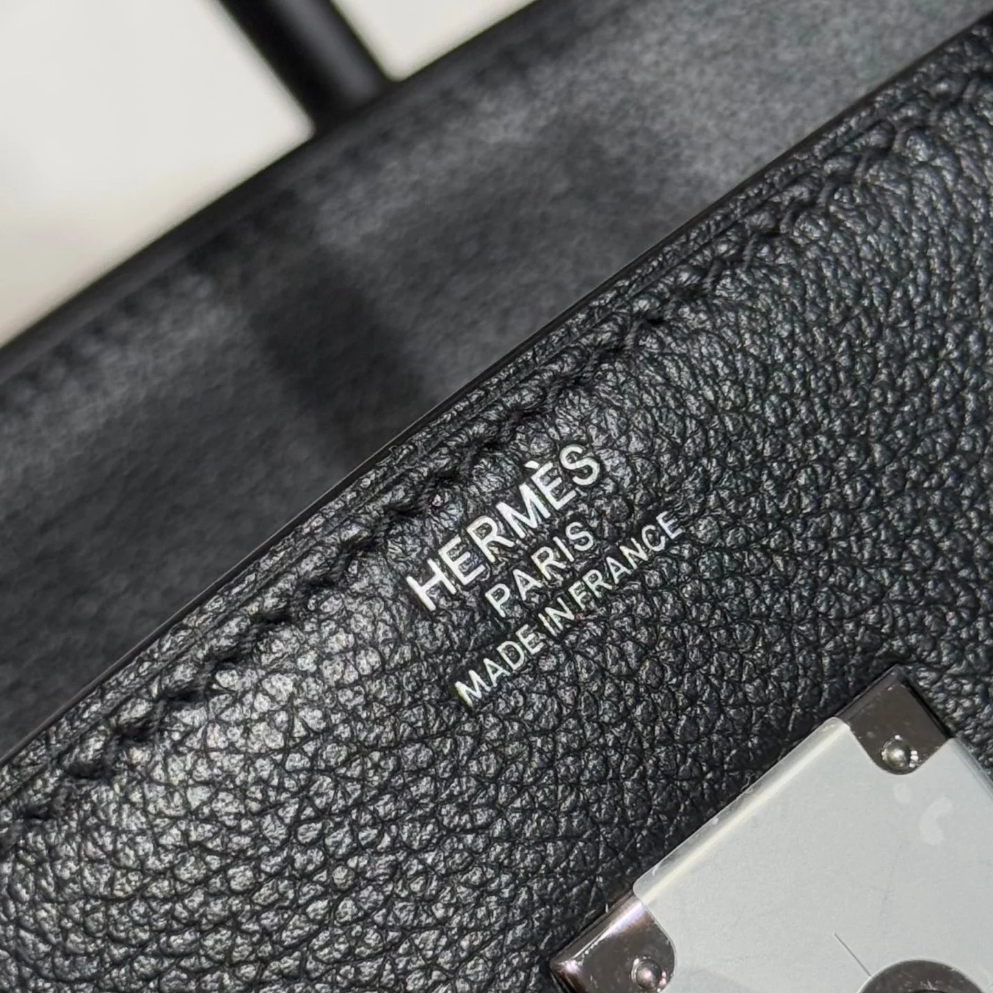 HERMES 25S SHOULDER BIRKIN 29 IN BLACK CALFSKIN SILVER HARDWARE