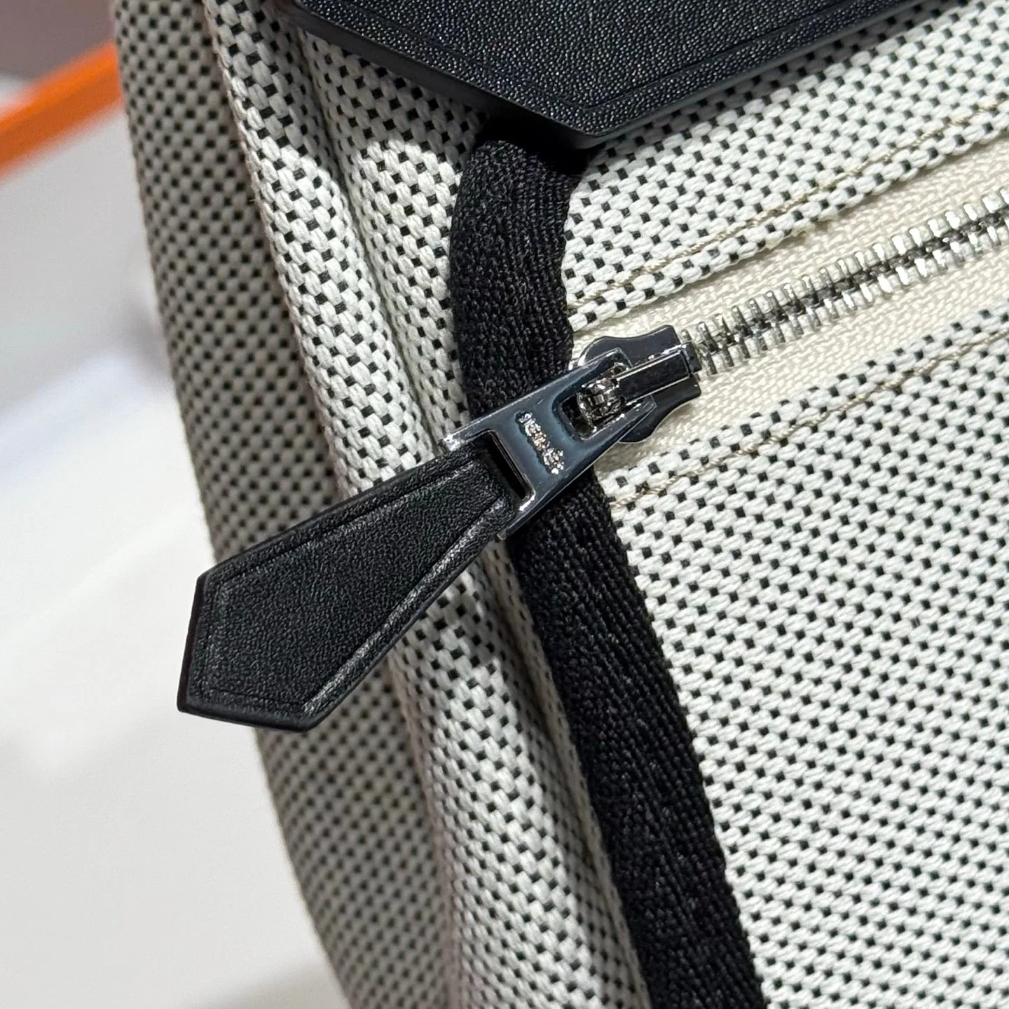 HERMES 25S MINI HERBAG 20 IN SAGE GRAY CANVAS SILVER HARDWARE
