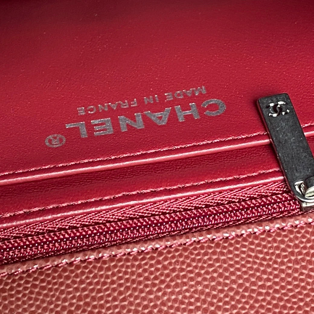 CHANEL 25S FLAP BAG 19 IN BURGUNDY CALFSKIN SILVER HARDWARE