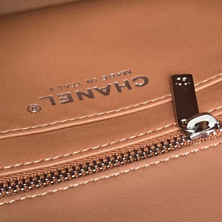 CHANEL 25S MINI FLAP BAG 18 IN DARK CARAMEL CALFSKIN