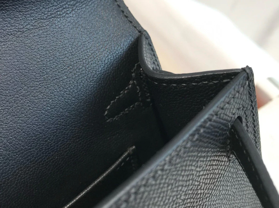 HM KELLY MINI 19 BLACK EPSOM CALFSKIN GOLD HARDWARE