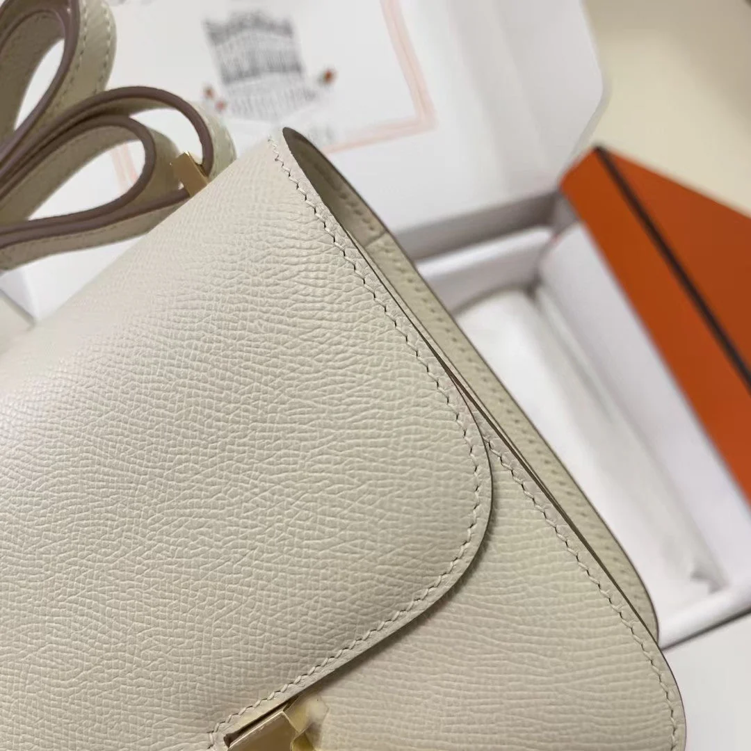 CONSTANCE 18 MILKY WHITE EPSOM GOLD HARDWARE